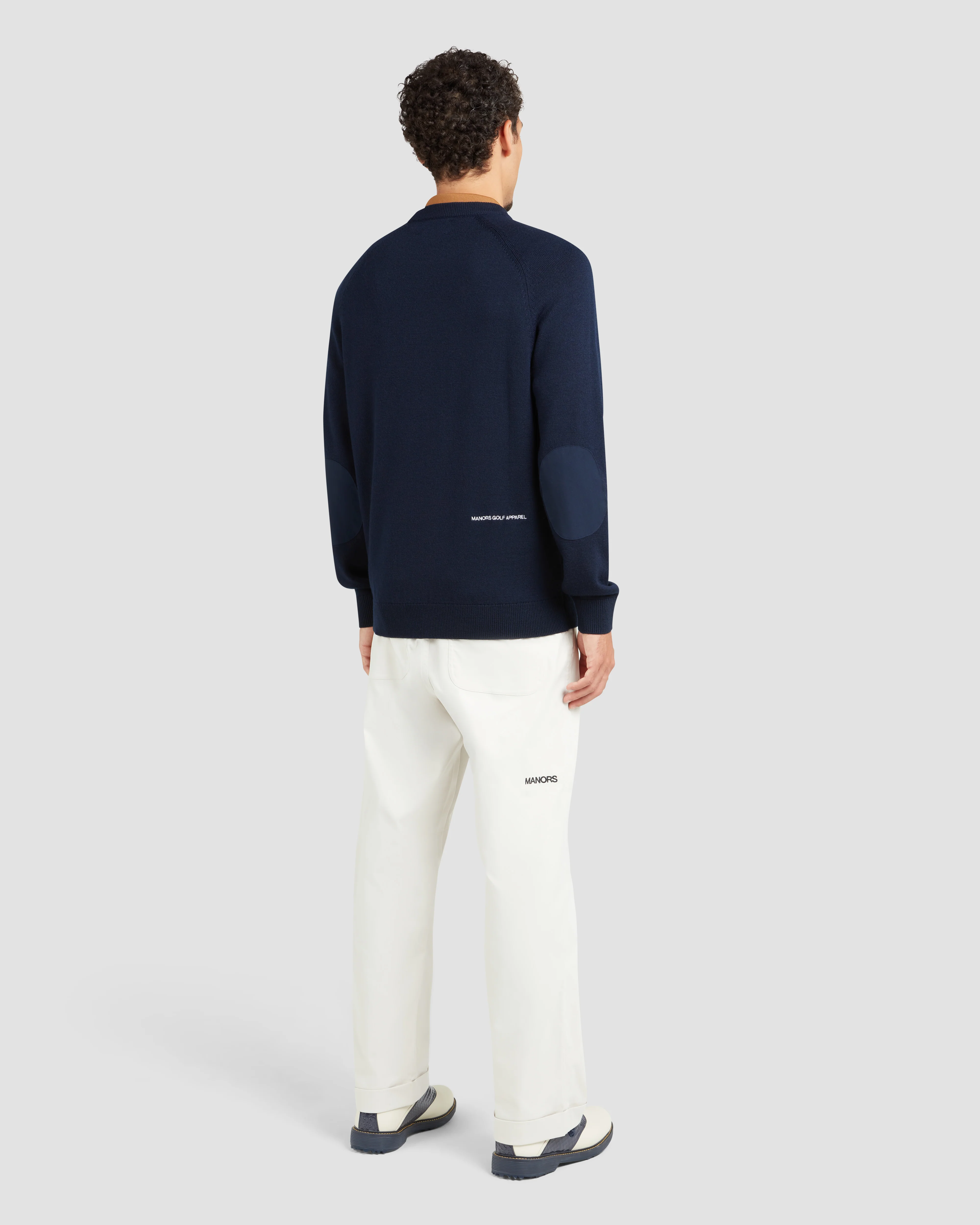 Manors Golf Merino Tech Crewneck - Midnight - Image 9