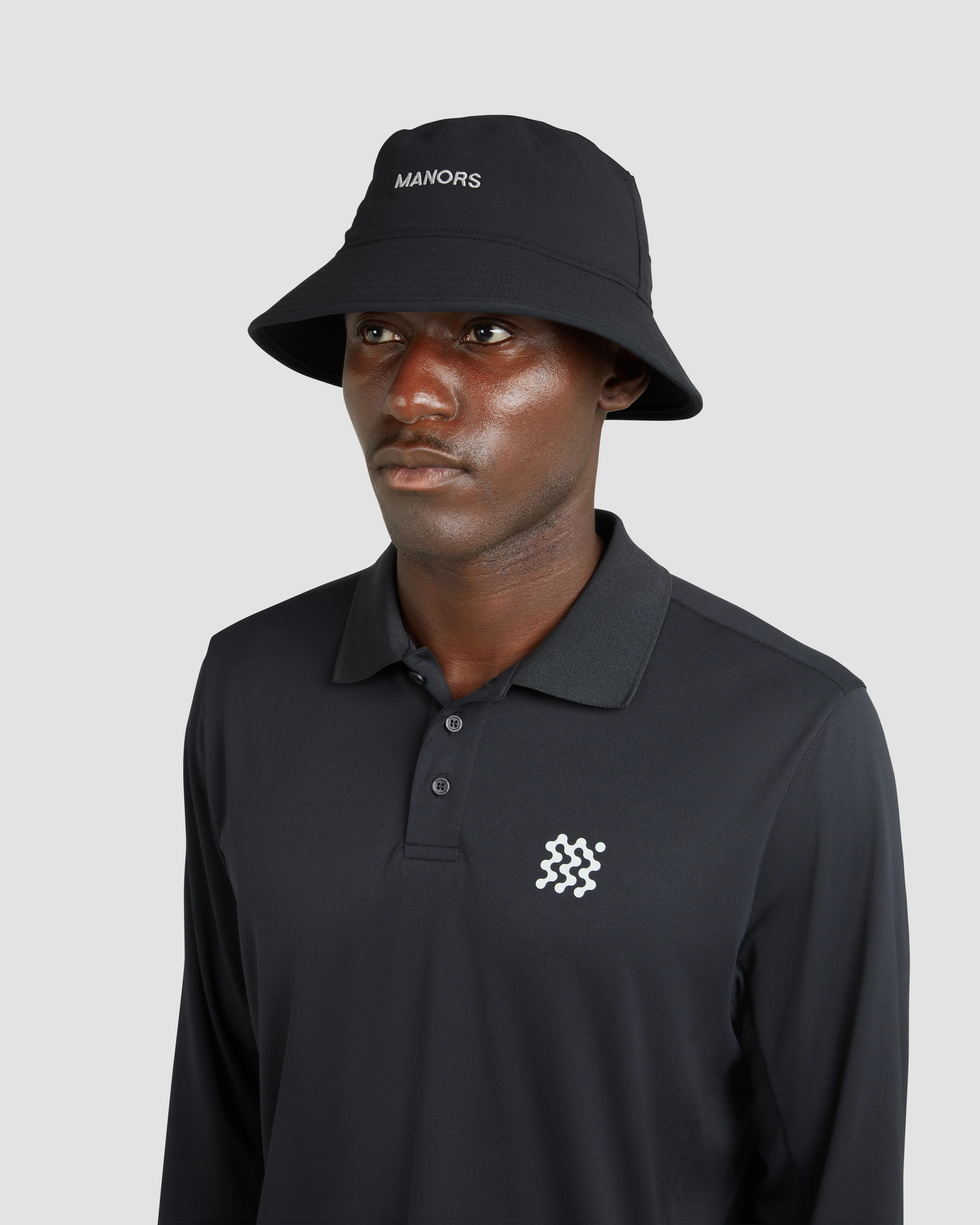 Manors Golf Recycled Greenskeeper Bucket Hat - Black - Image 4
