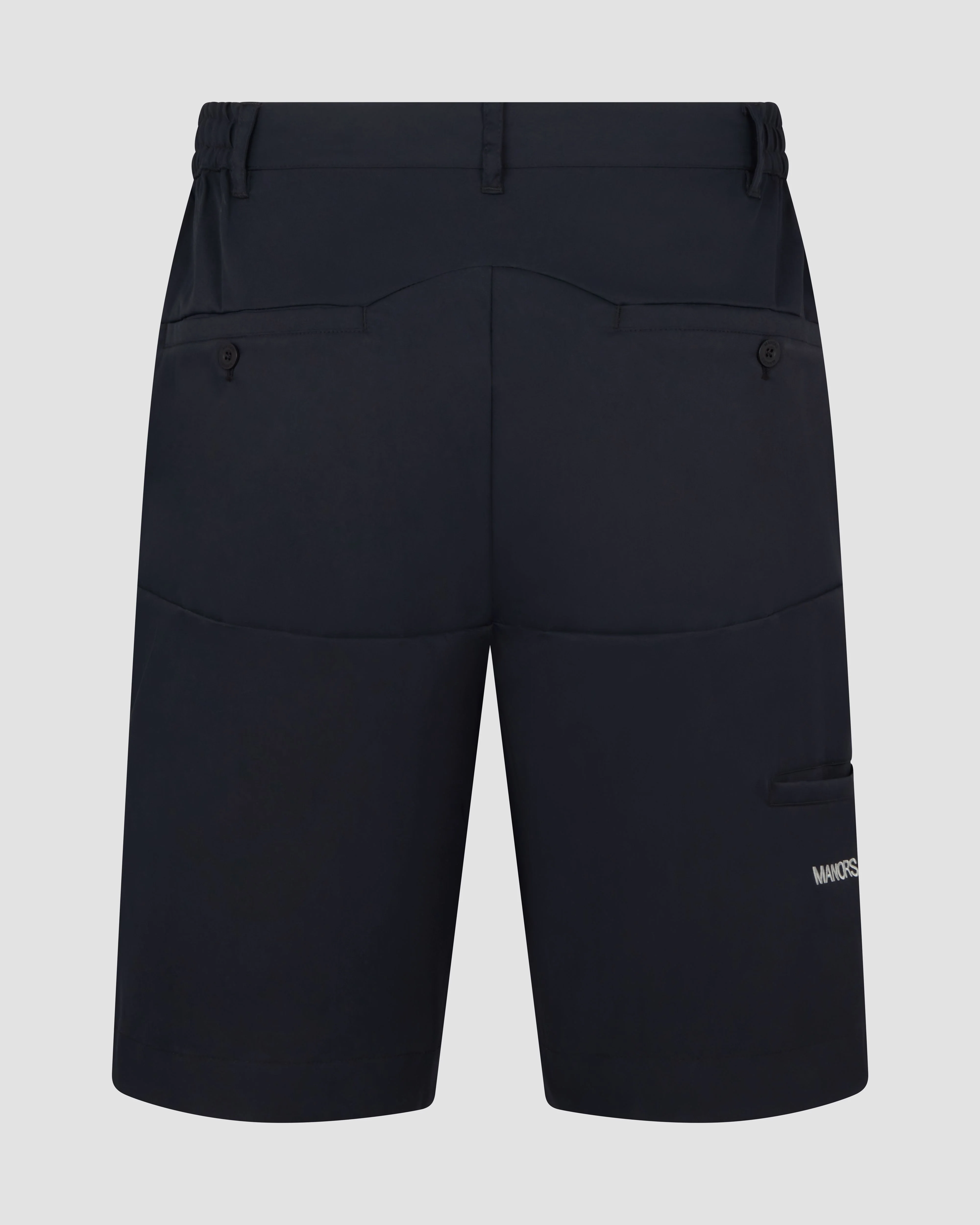 Manors Lightweight Pleated Shorts - Black - Image 7