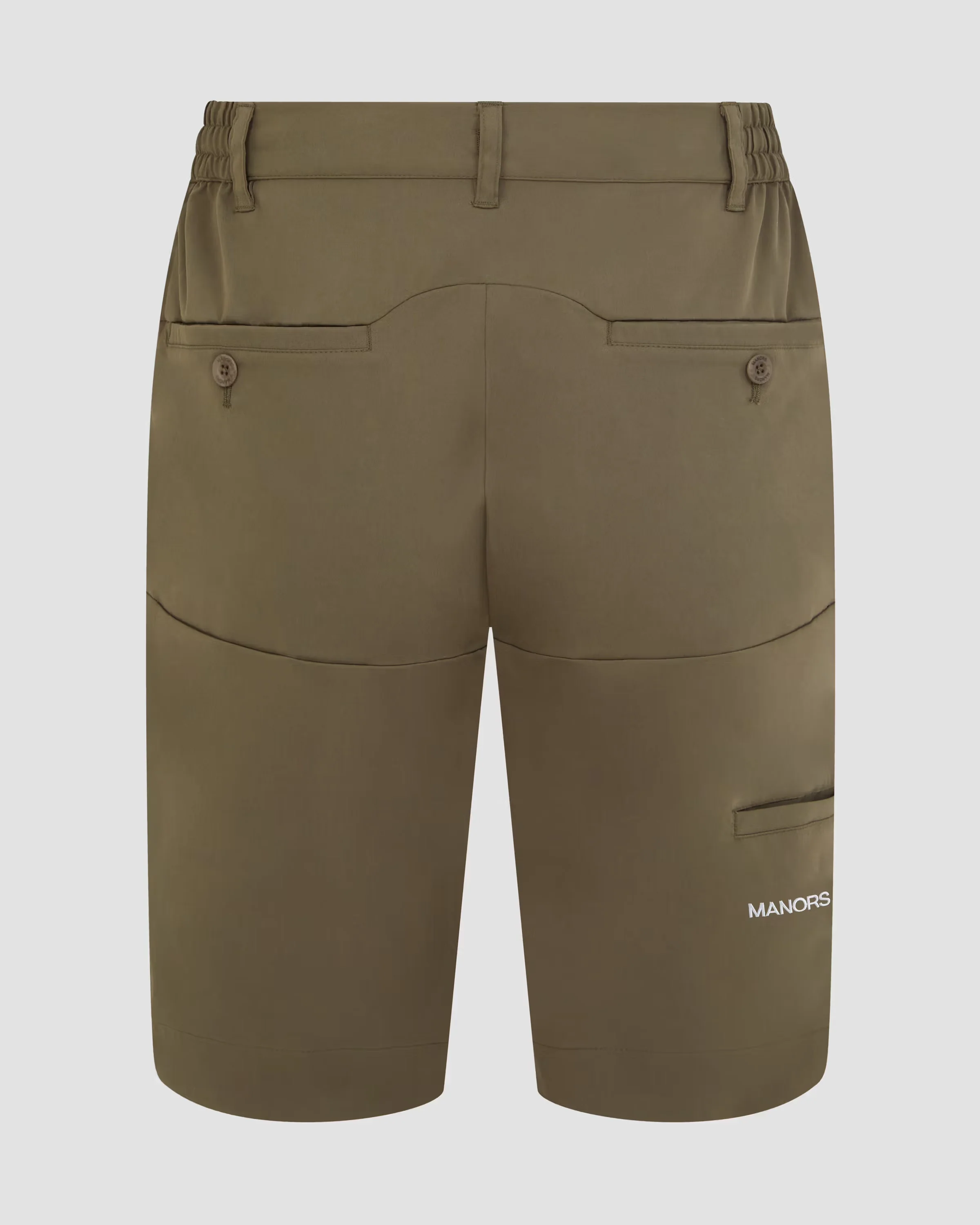 Manors Lightweight Pleated Shorts  - Dark Olive - Image 6