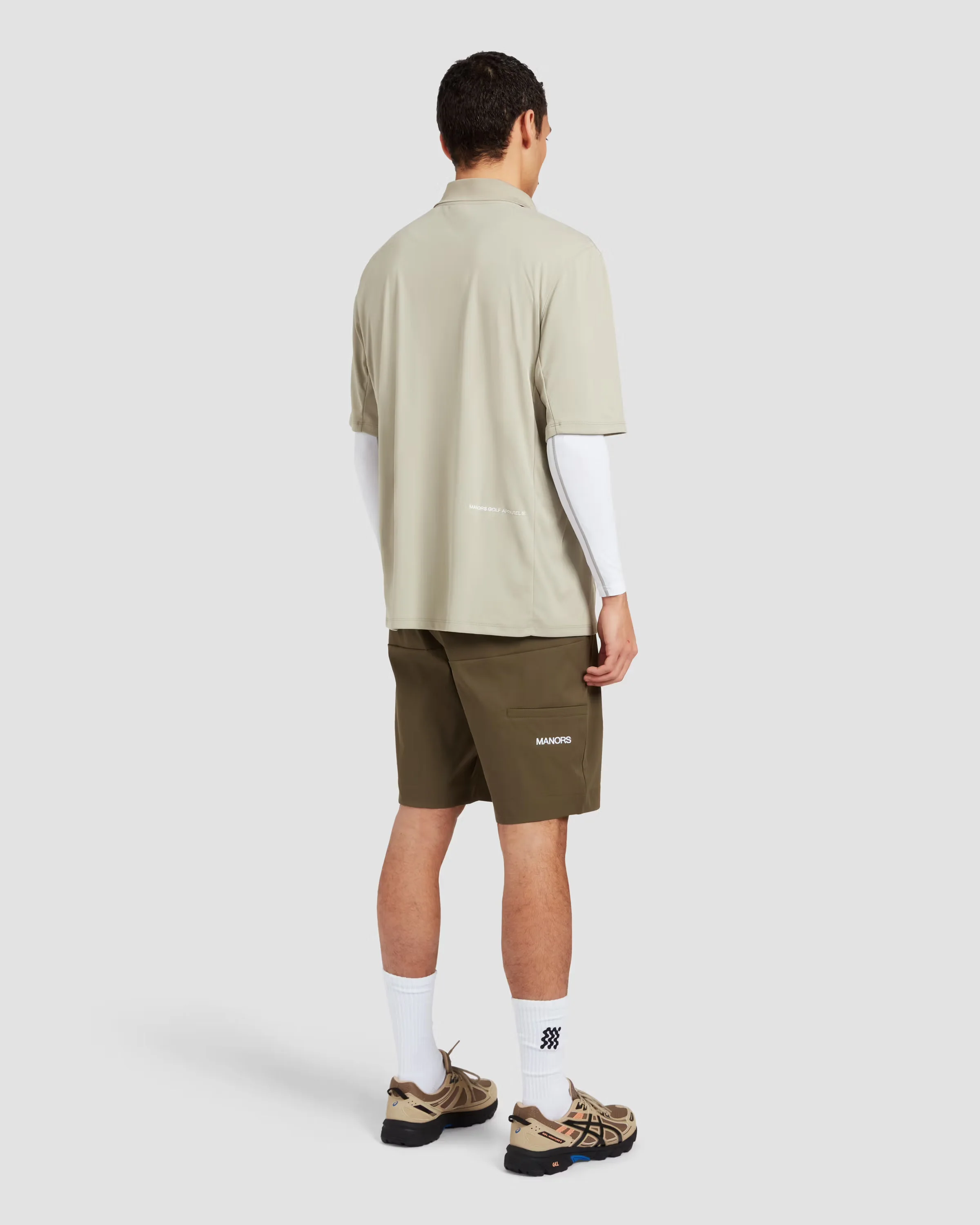 Manors Lightweight Pleated Shorts  - Dark Olive - Image 8