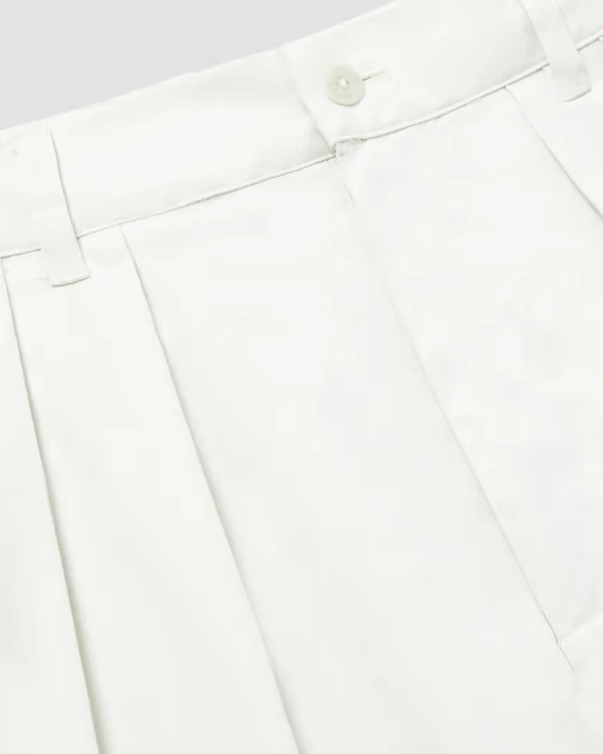 Manors Lightweight Pleated Shorts  - Pebble - Image 7