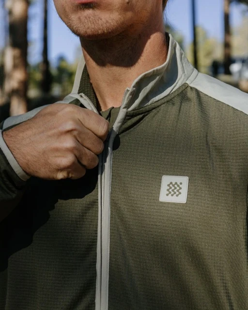 Manors Hybrid Fleece - Dark Olive - Image 12