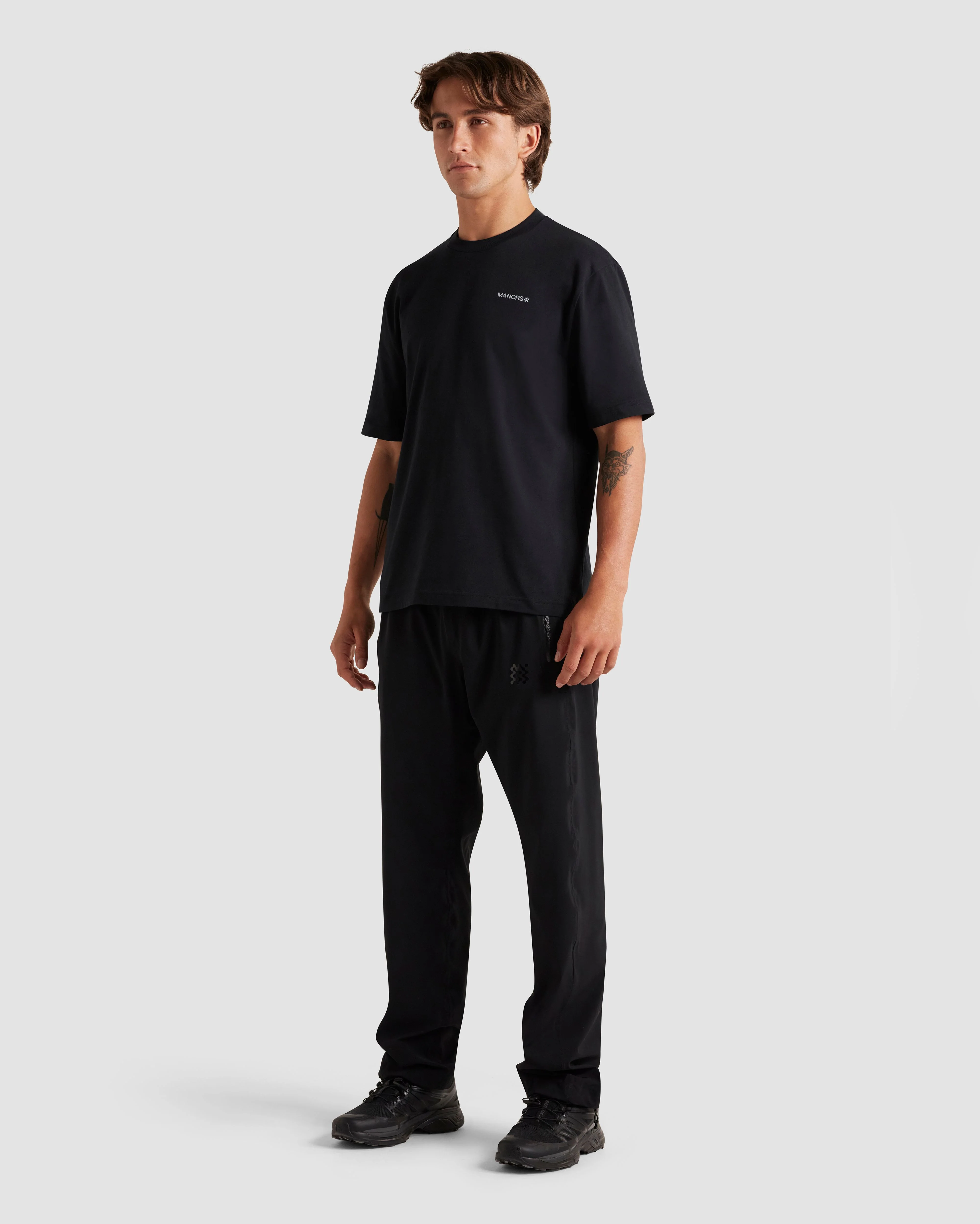 Manors Logo T-Shirt - Dark Olive - Image 4