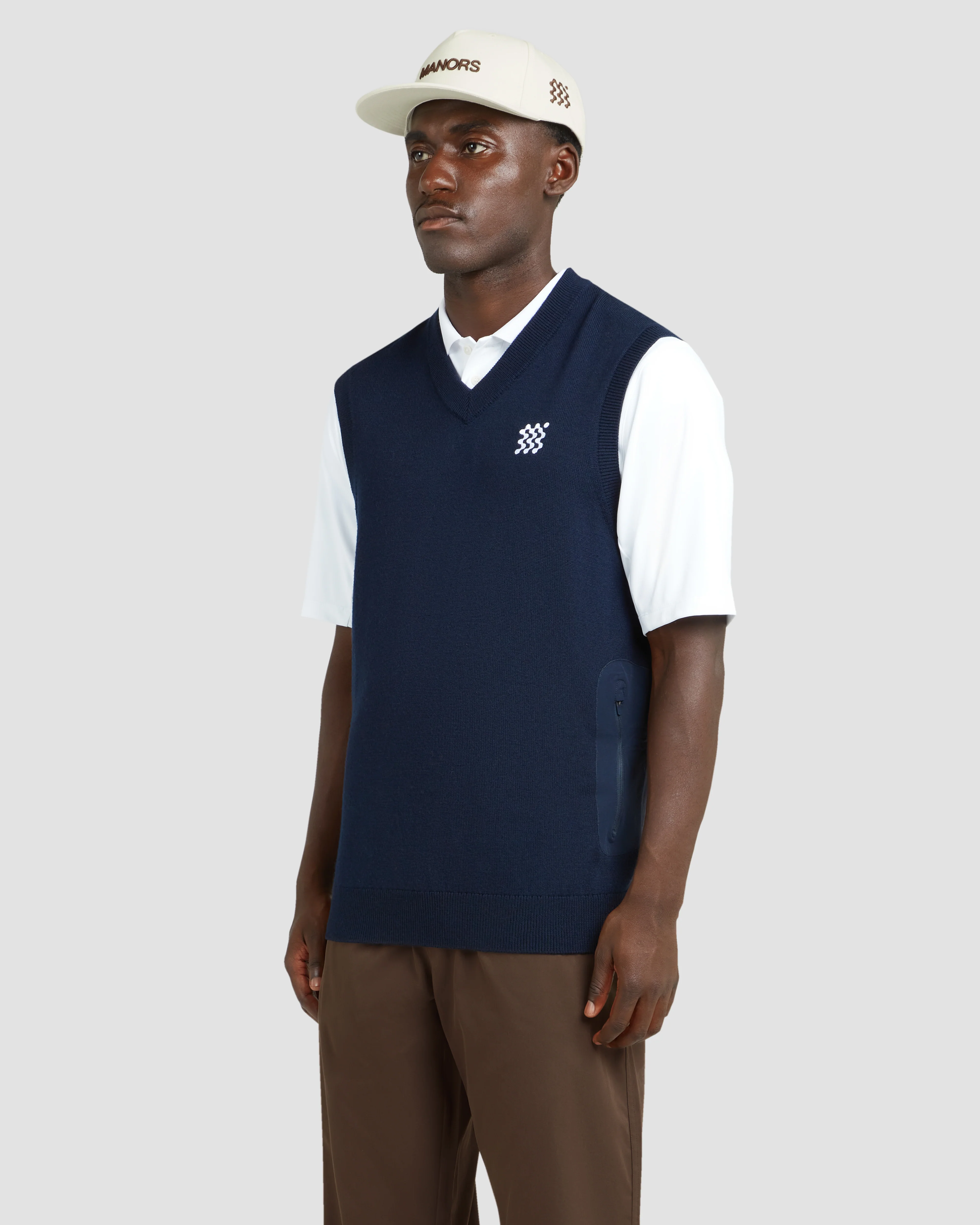 Manors Golf Merino Tech Vest - Midnight - Image 11