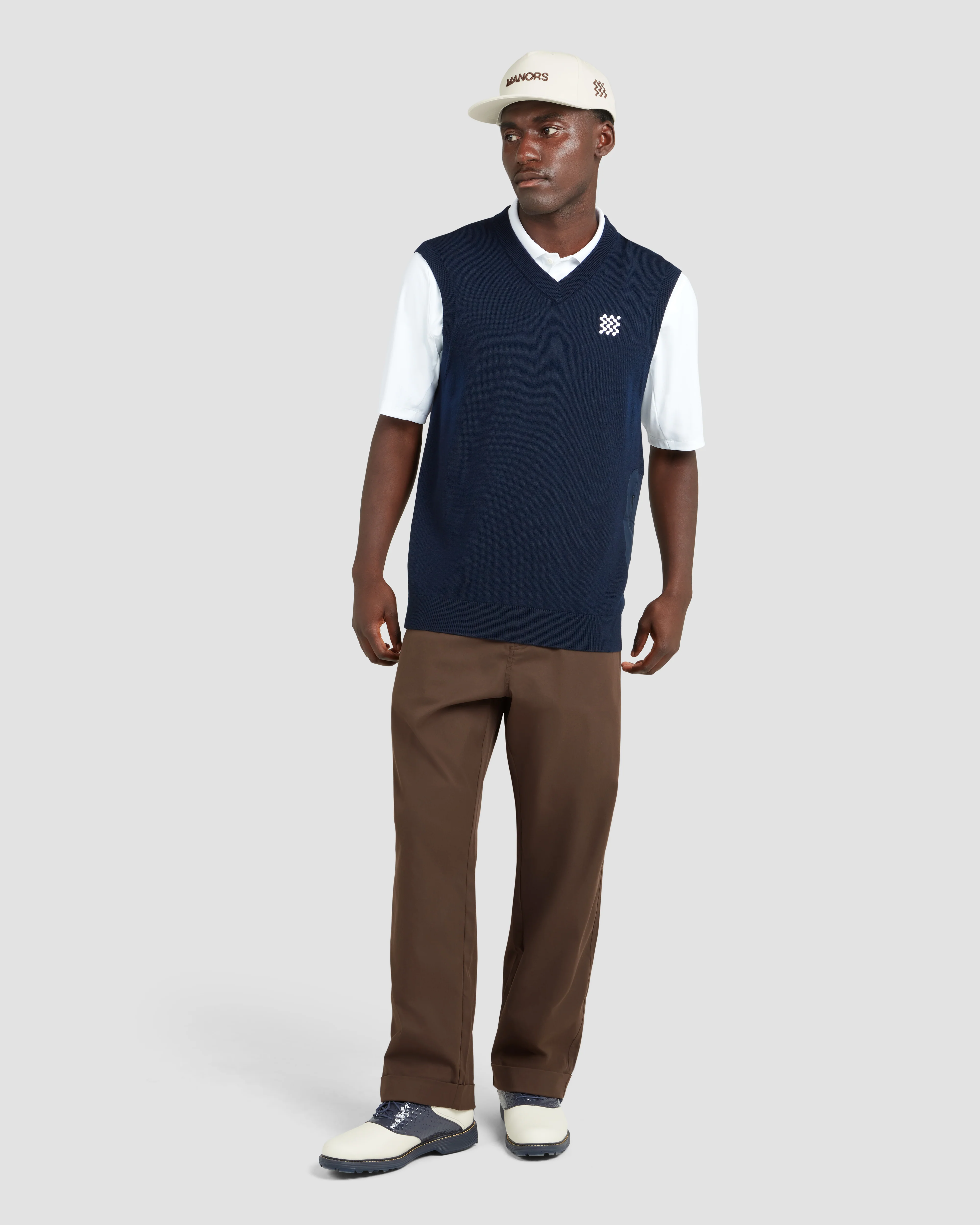 Manors Golf Merino Tech Vest - Midnight - Image 6