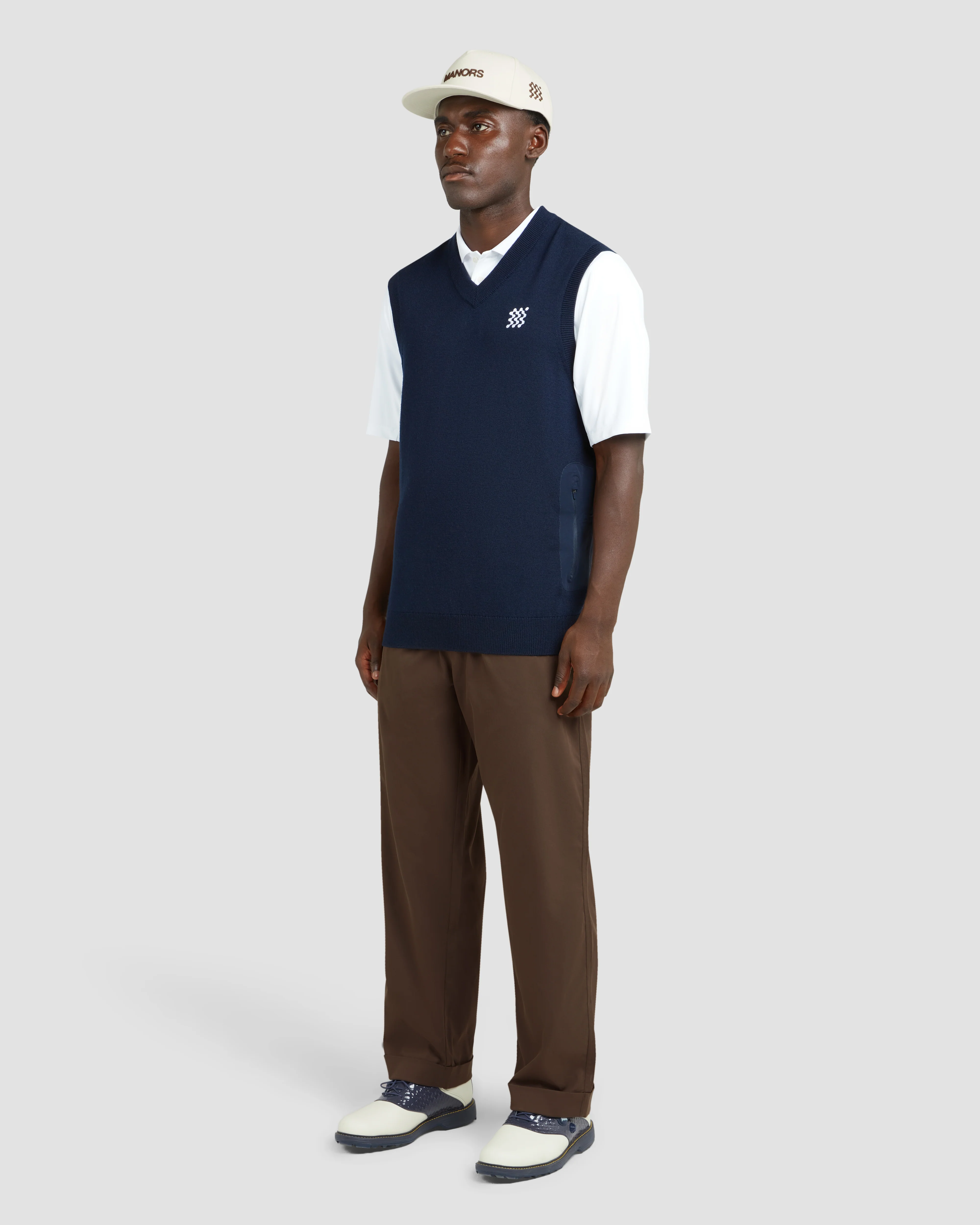 Manors Golf Merino Tech Vest - Midnight - Image 9