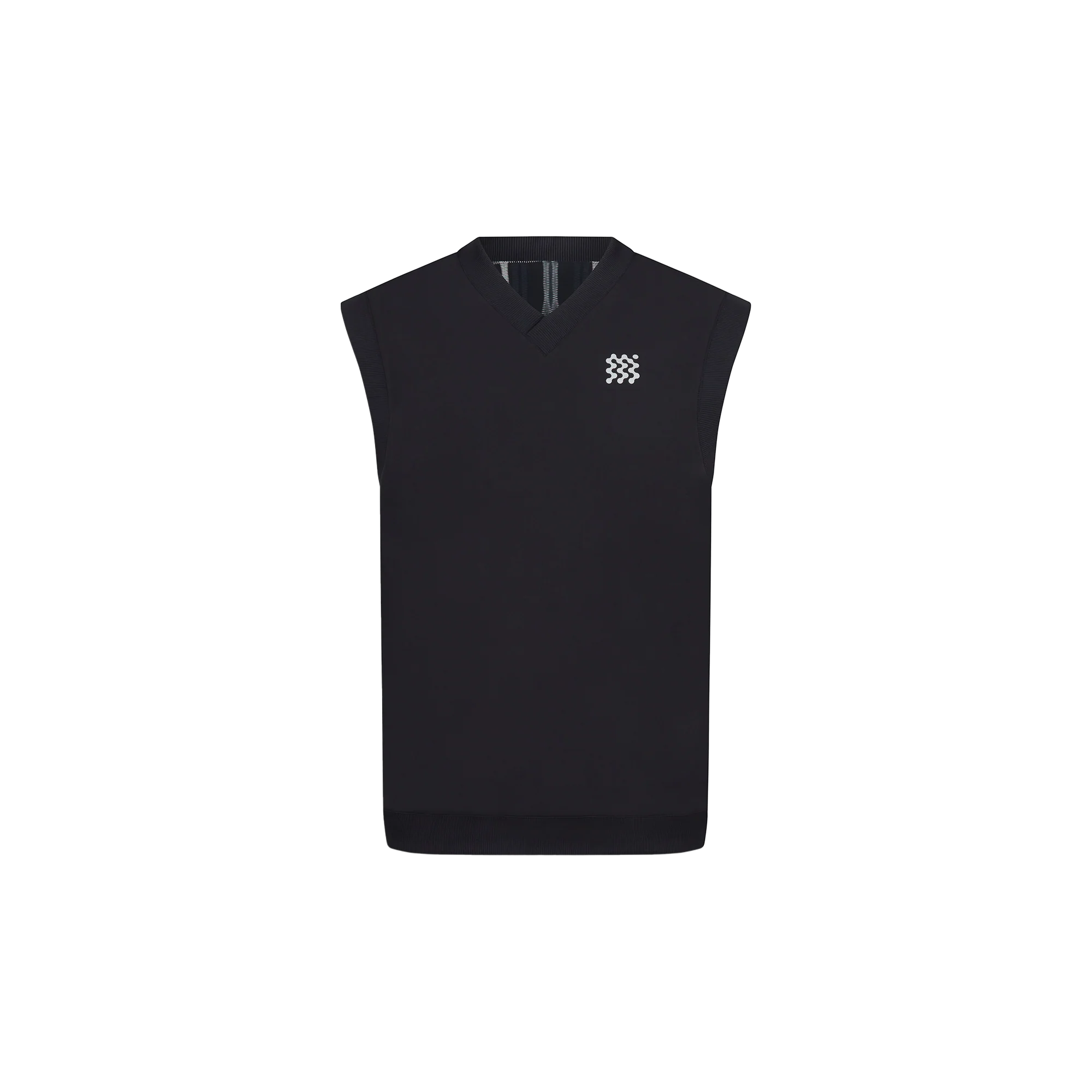 Manors Reversible V-Neck Vest - Black - Image 2
