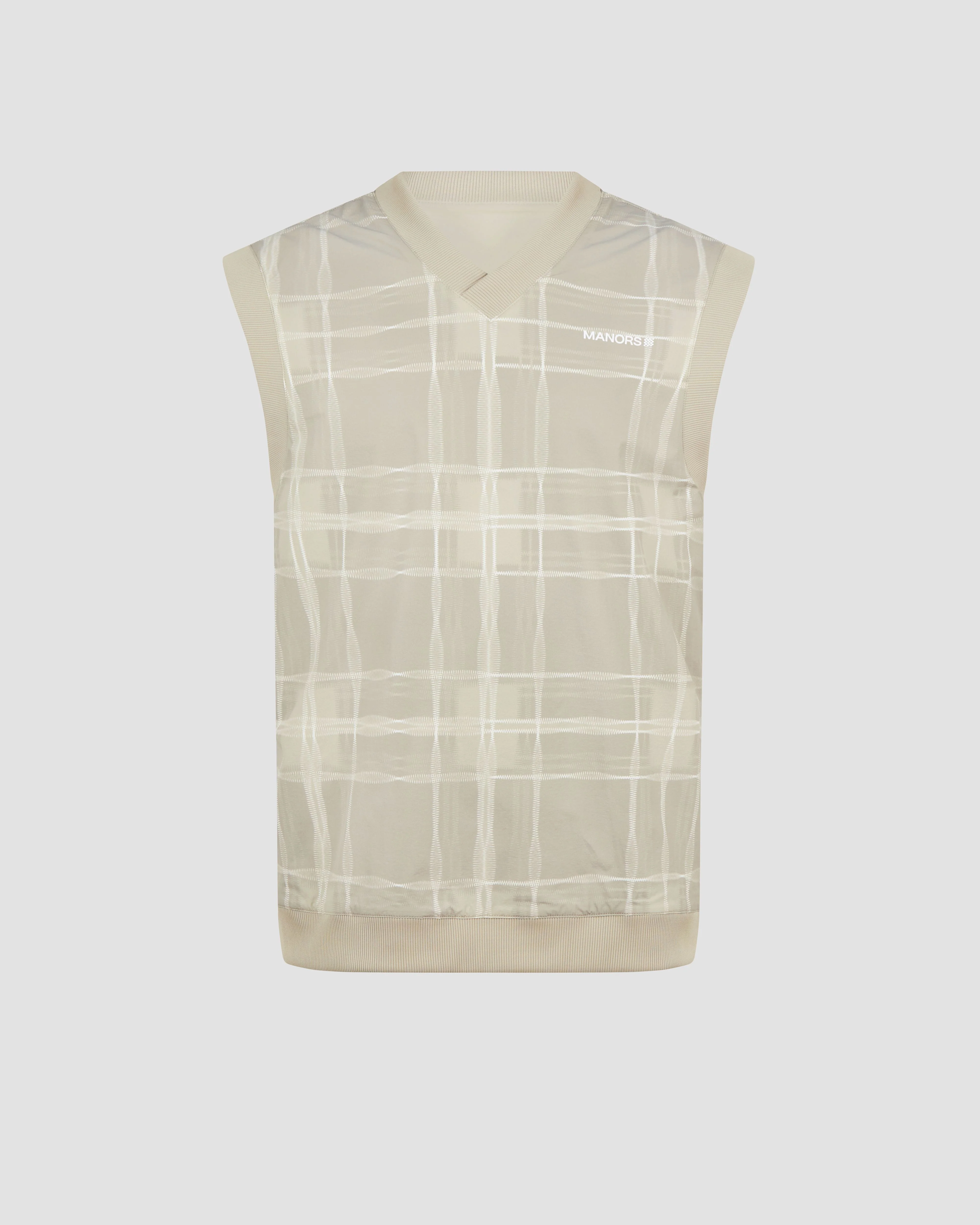 Manors Reversible V-Neck Vest - Dune - Image 5