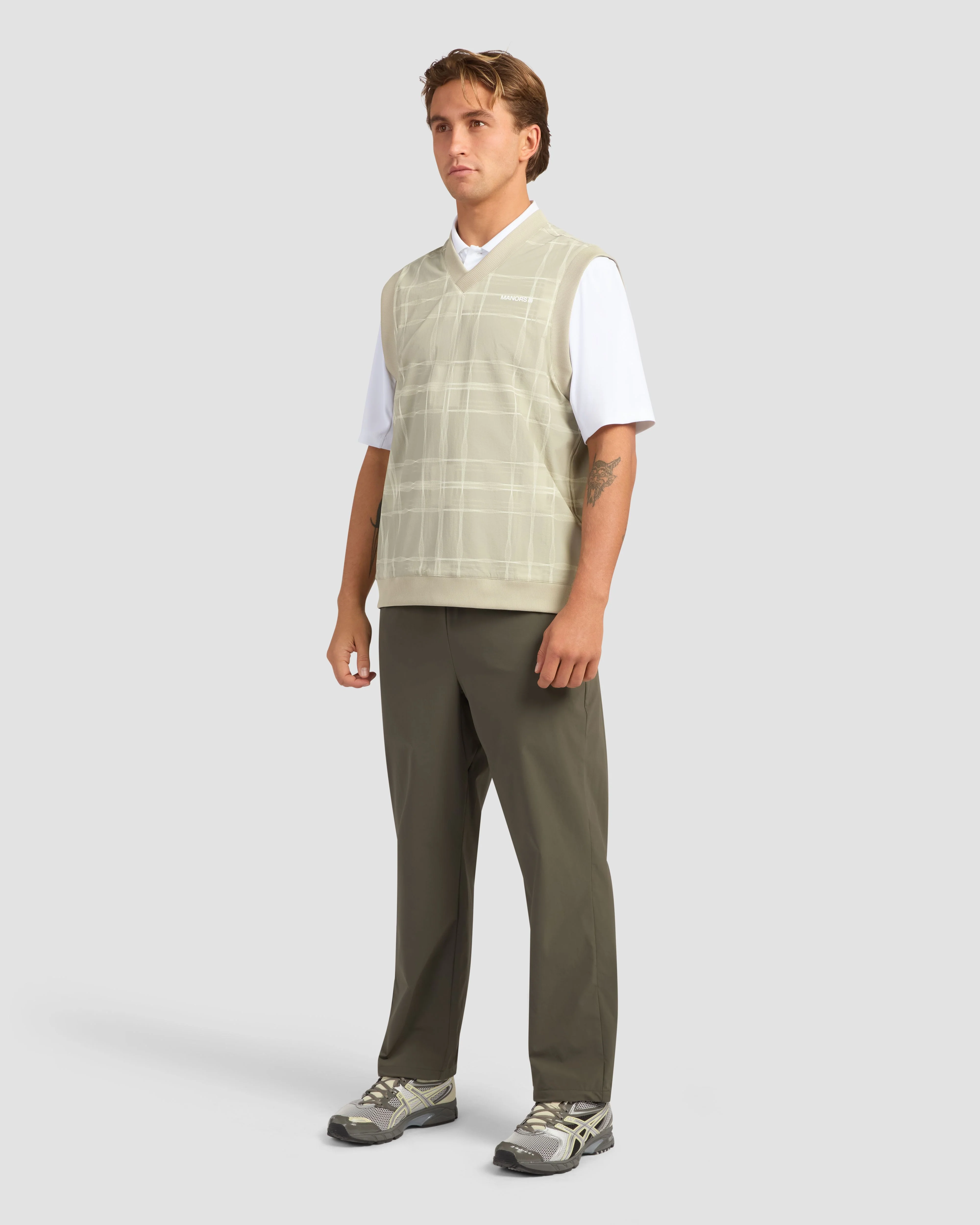 Manors Reversible V-Neck Vest - Dune - Image 8