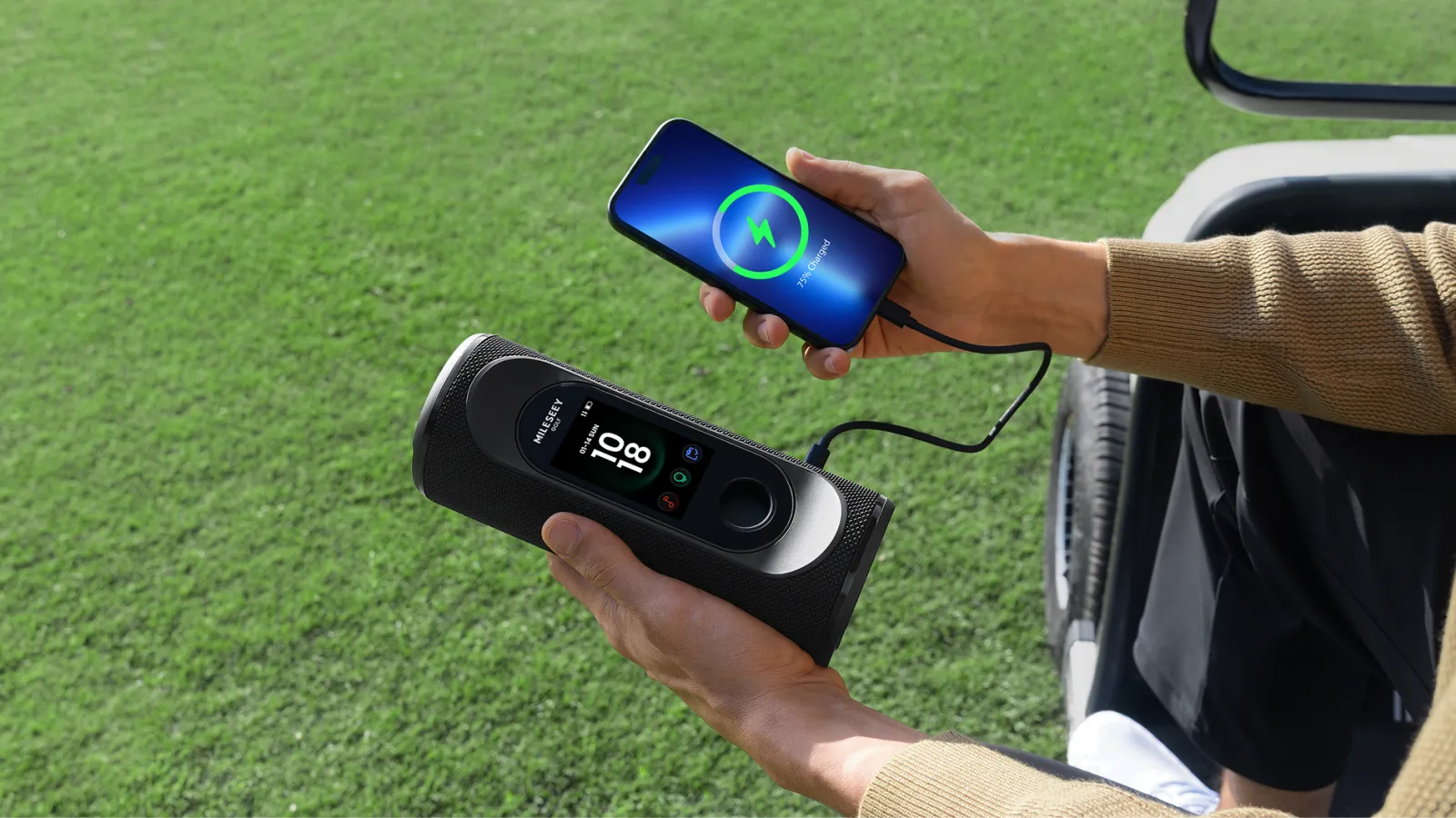 MILESEEY GeneSonic Pro Detachable Golf GPS Speaker - Image 9
