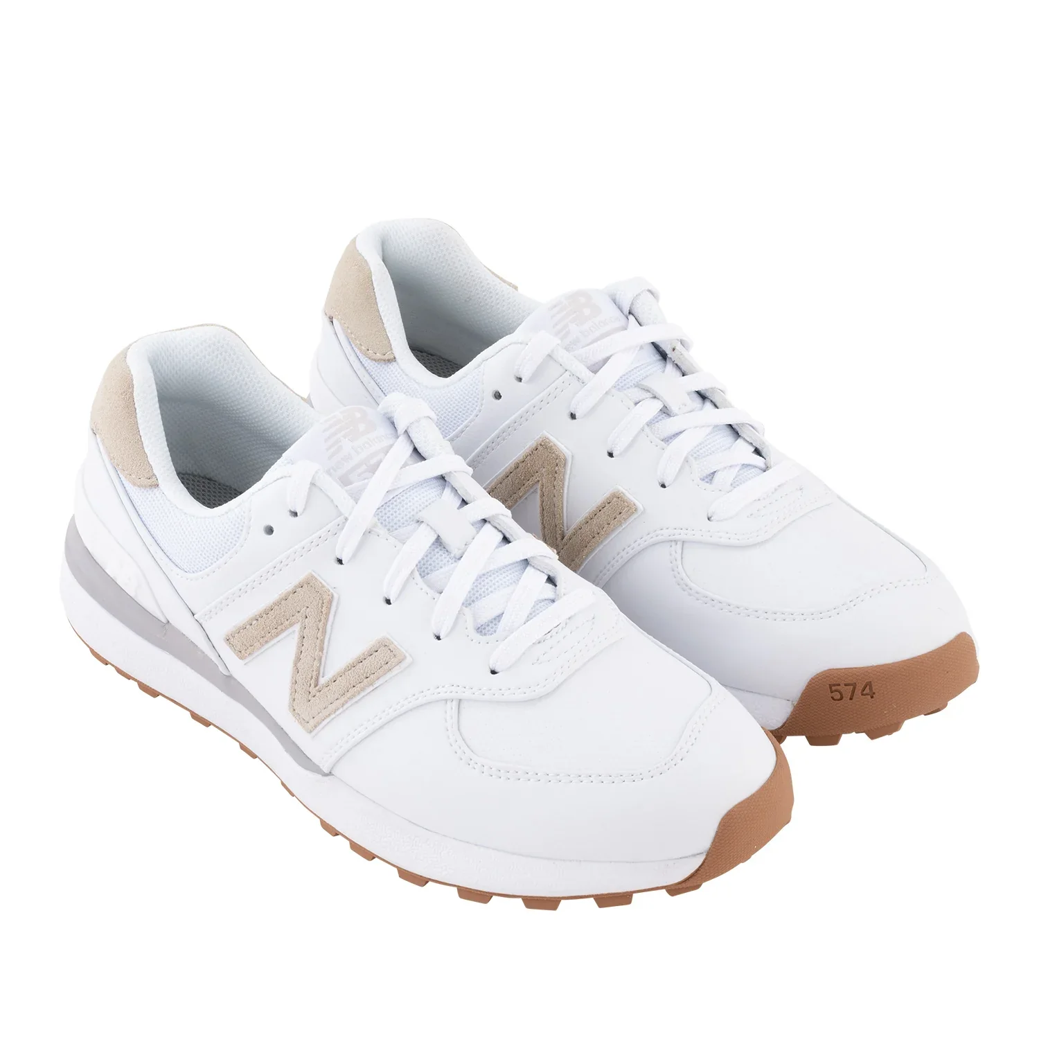 New Balance 574 Greens v2 - White/Tan - Image 4