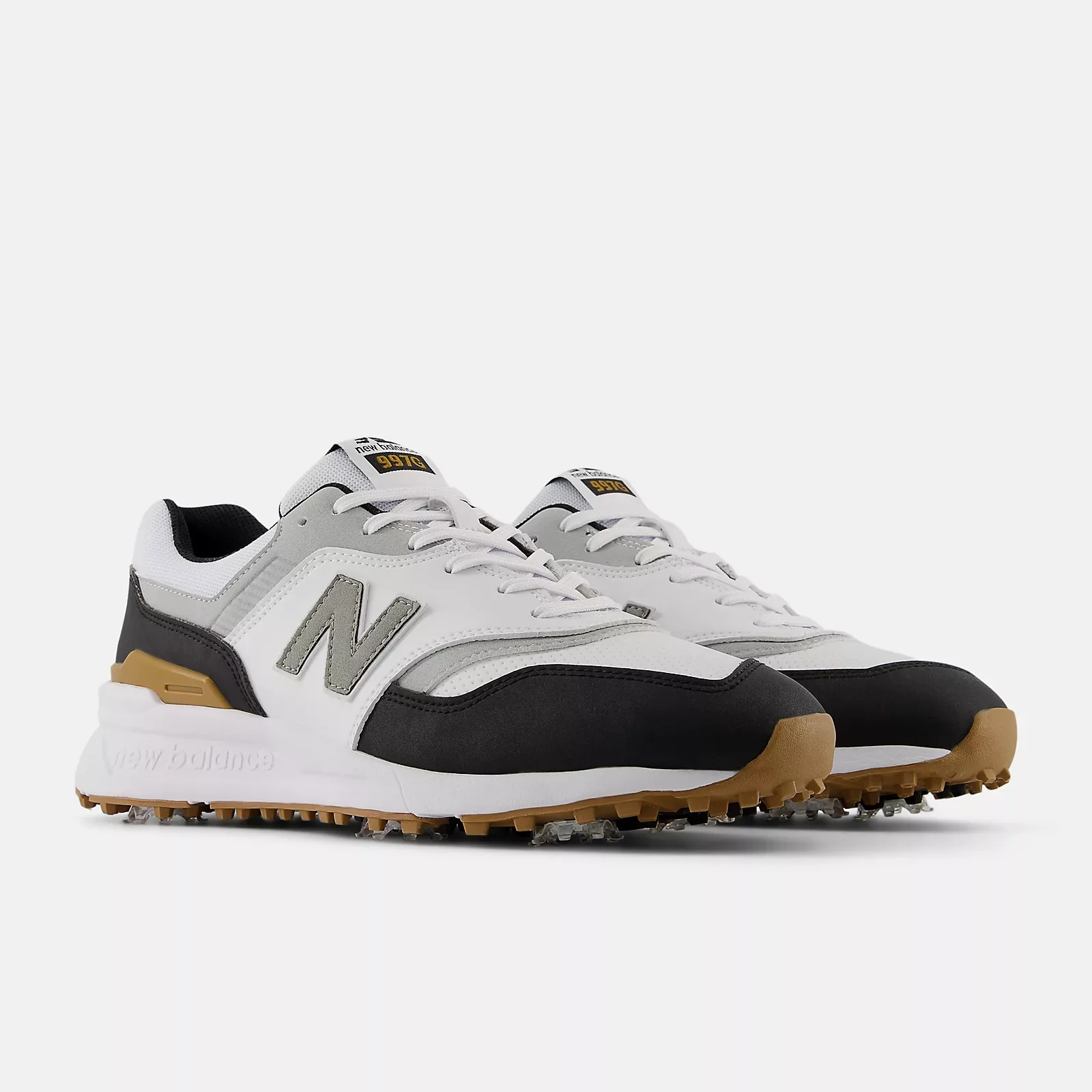 New Balance Golf 997 Spiked - White/Black - Image 7