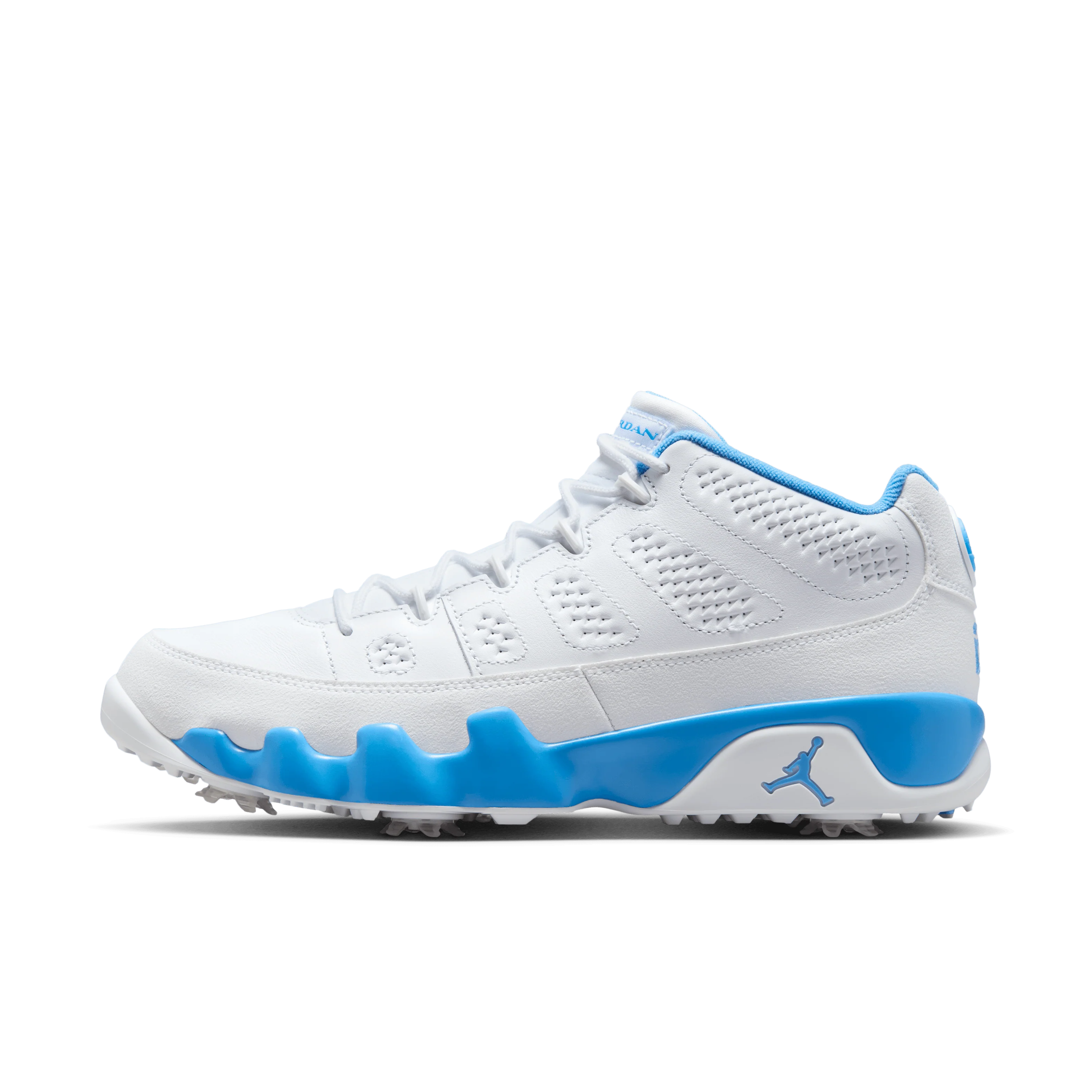 Nike Air Jordan 9 'UNC' Powder Blue/ White Golf - Image 4
