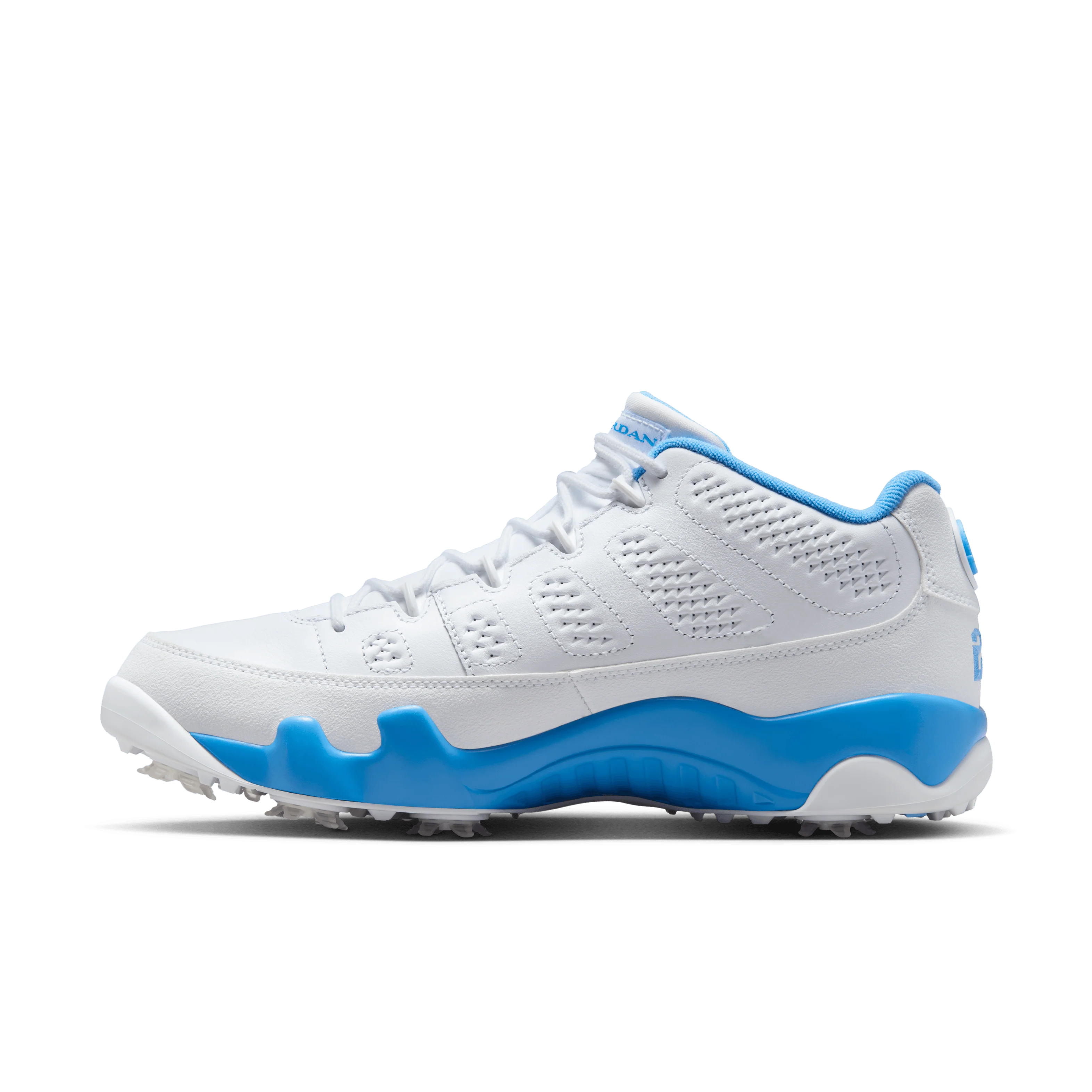 Nike Air Jordan 9 'UNC' Powder Blue/ White Golf - Image 6