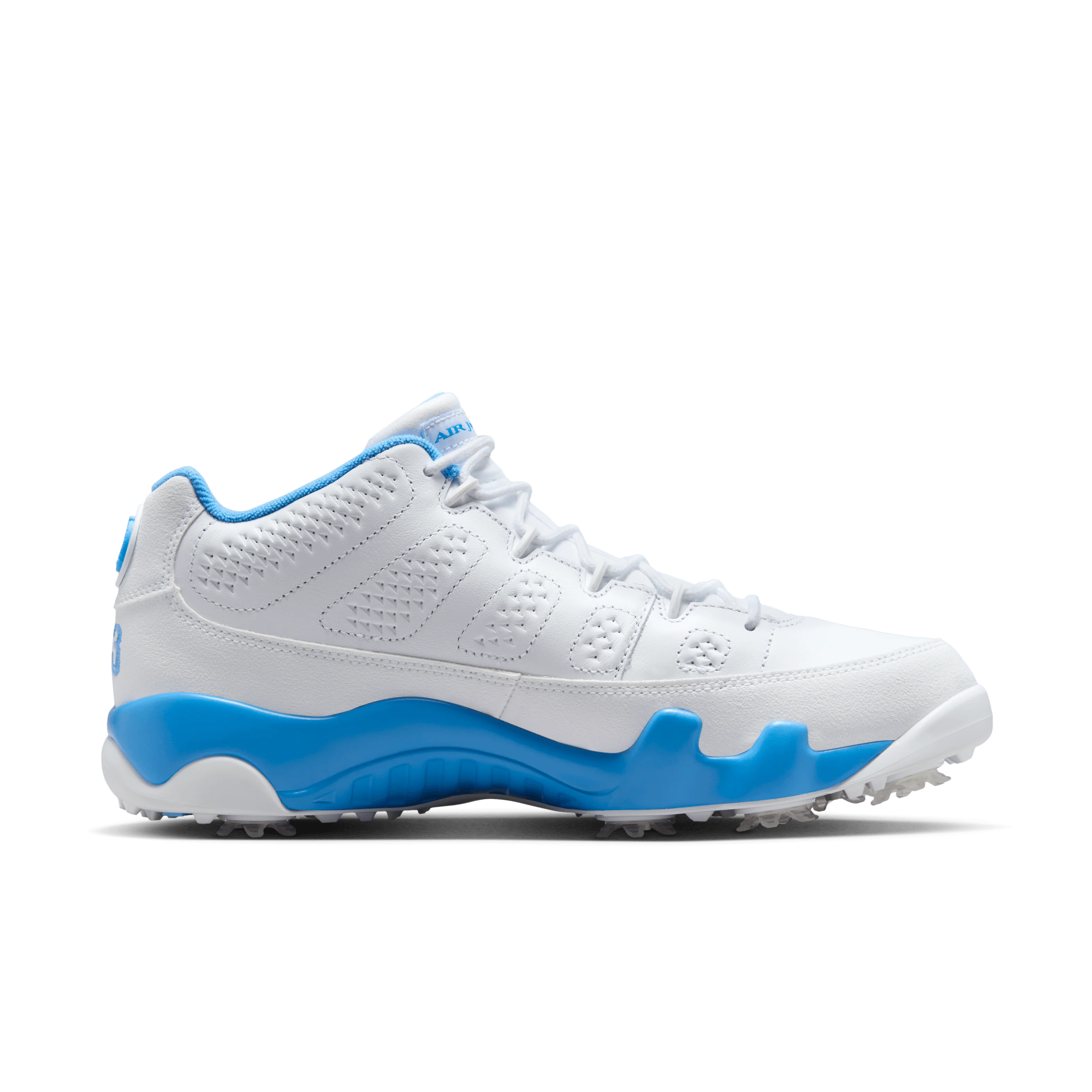 Nike Air Jordan 9 'UNC' Powder Blue/ White Golf - Image 7