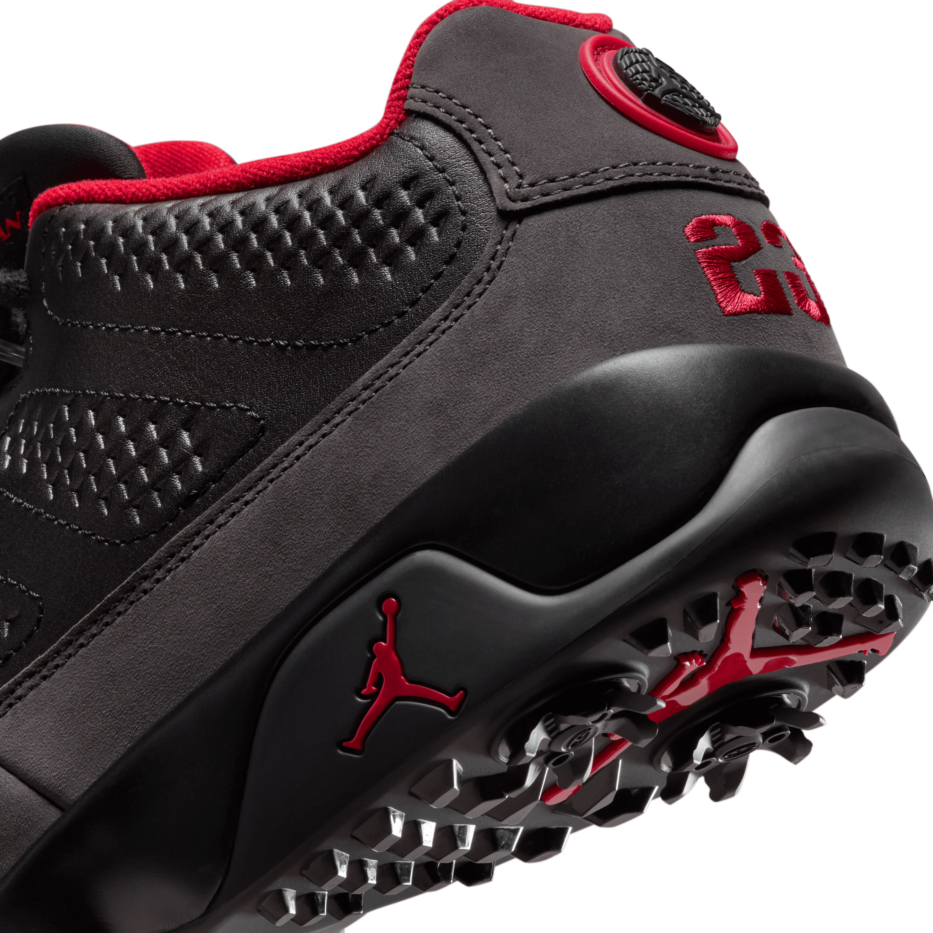 Nike Air Jordan 9 Golf Black/Dark Charcoal-True Red 'Shadow' - Image 13