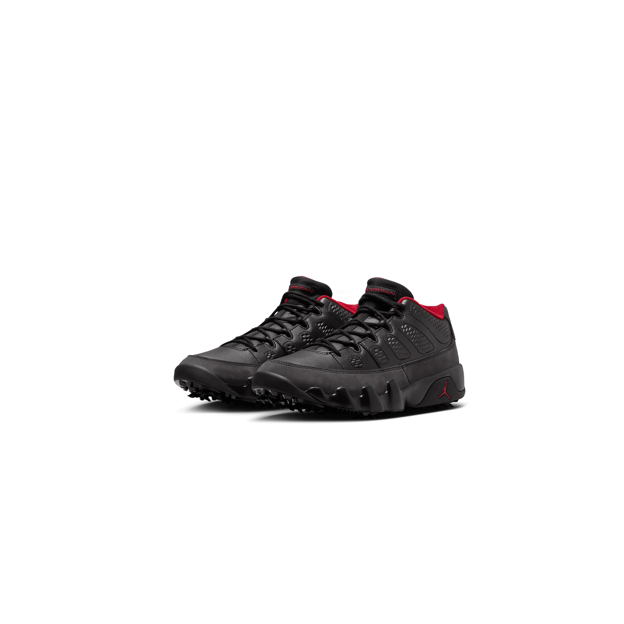 Nike Air Jordan 9 Golf Black/Dark Charcoal-True Red 'Shadow' - Image 2