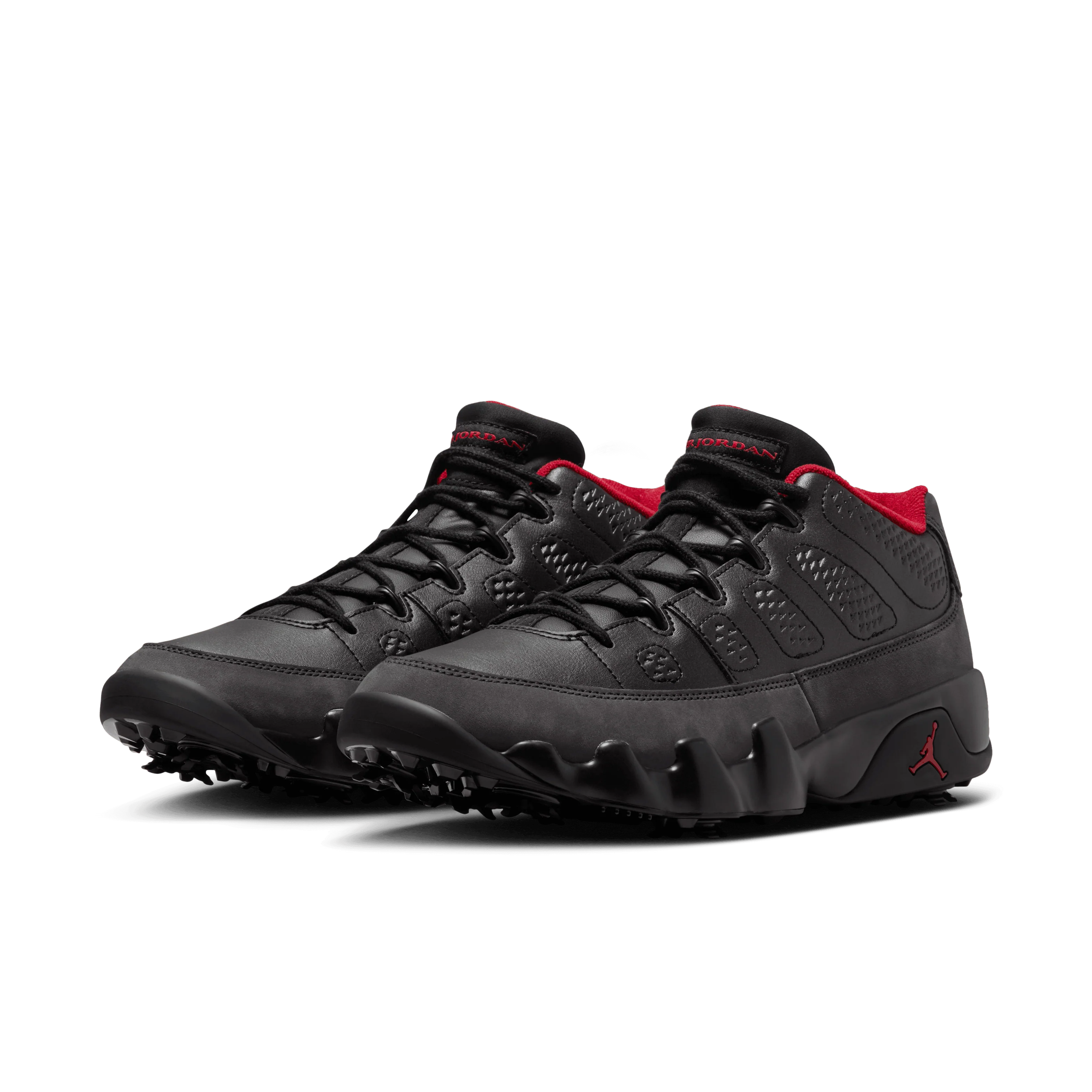 Nike Air Jordan 9 Golf Black/Dark Charcoal-True Red 'Shadow' - Image 4