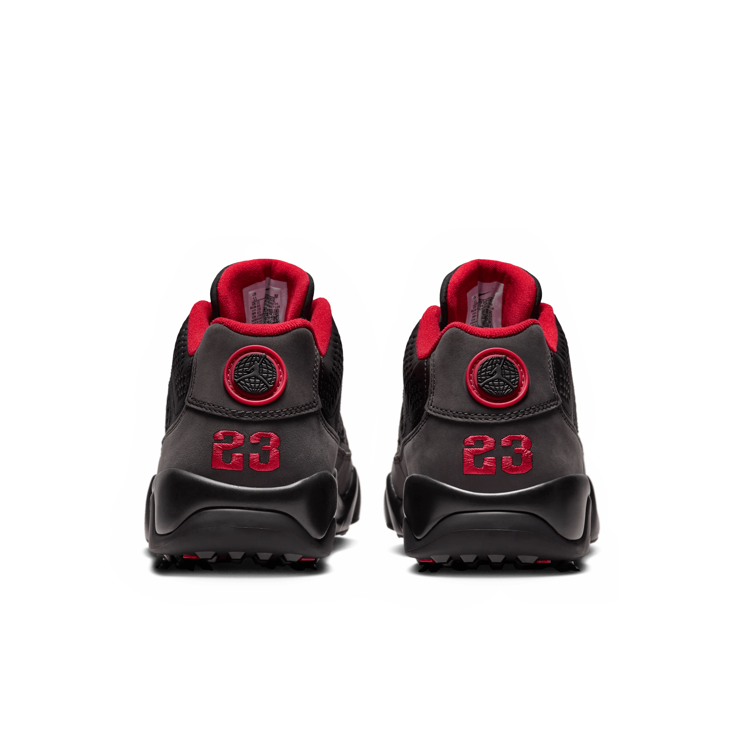 Nike Air Jordan 9 Golf Black/Dark Charcoal-True Red 'Shadow' - Image 6