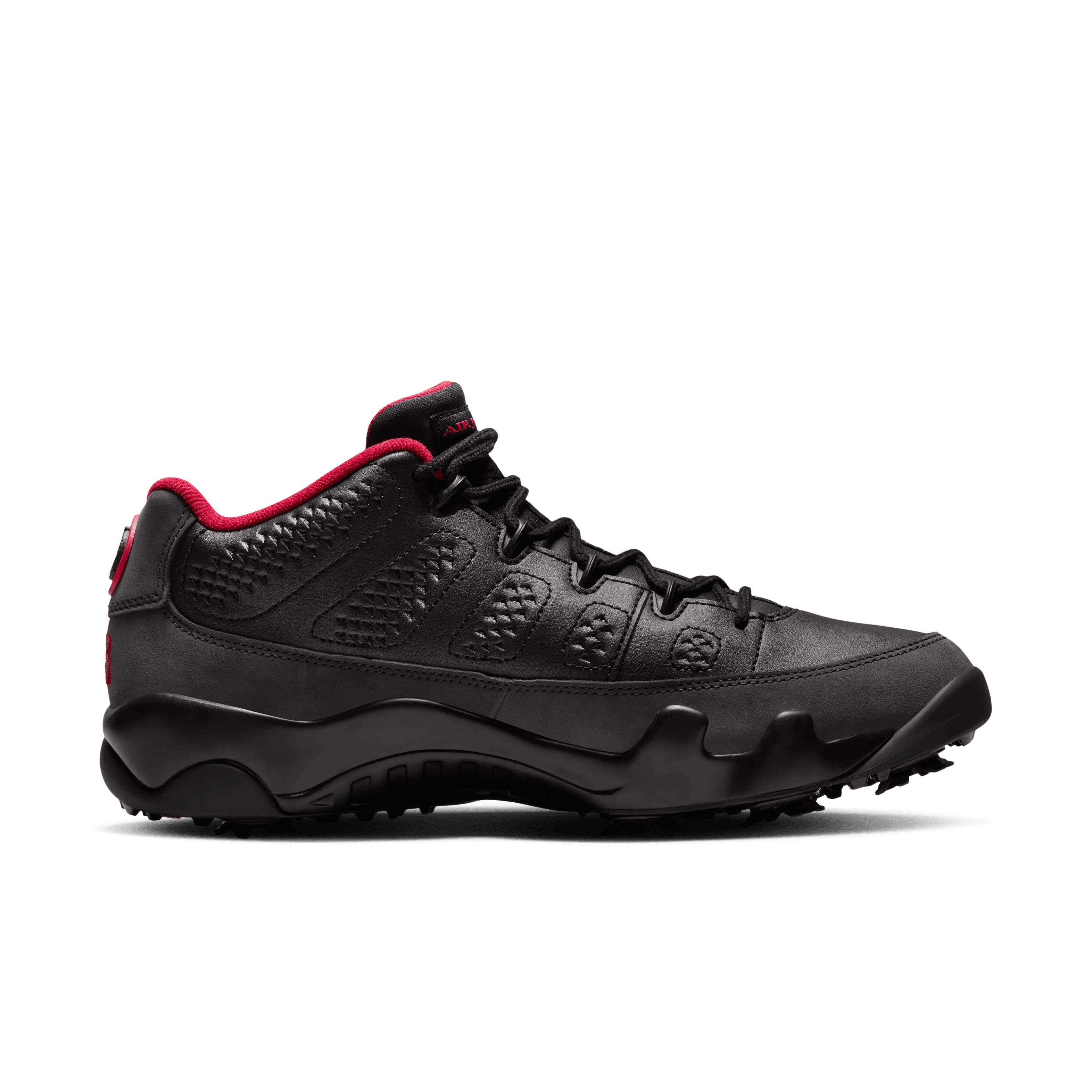 Nike Air Jordan 9 Golf Black/Dark Charcoal-True Red 'Shadow' - Image 7