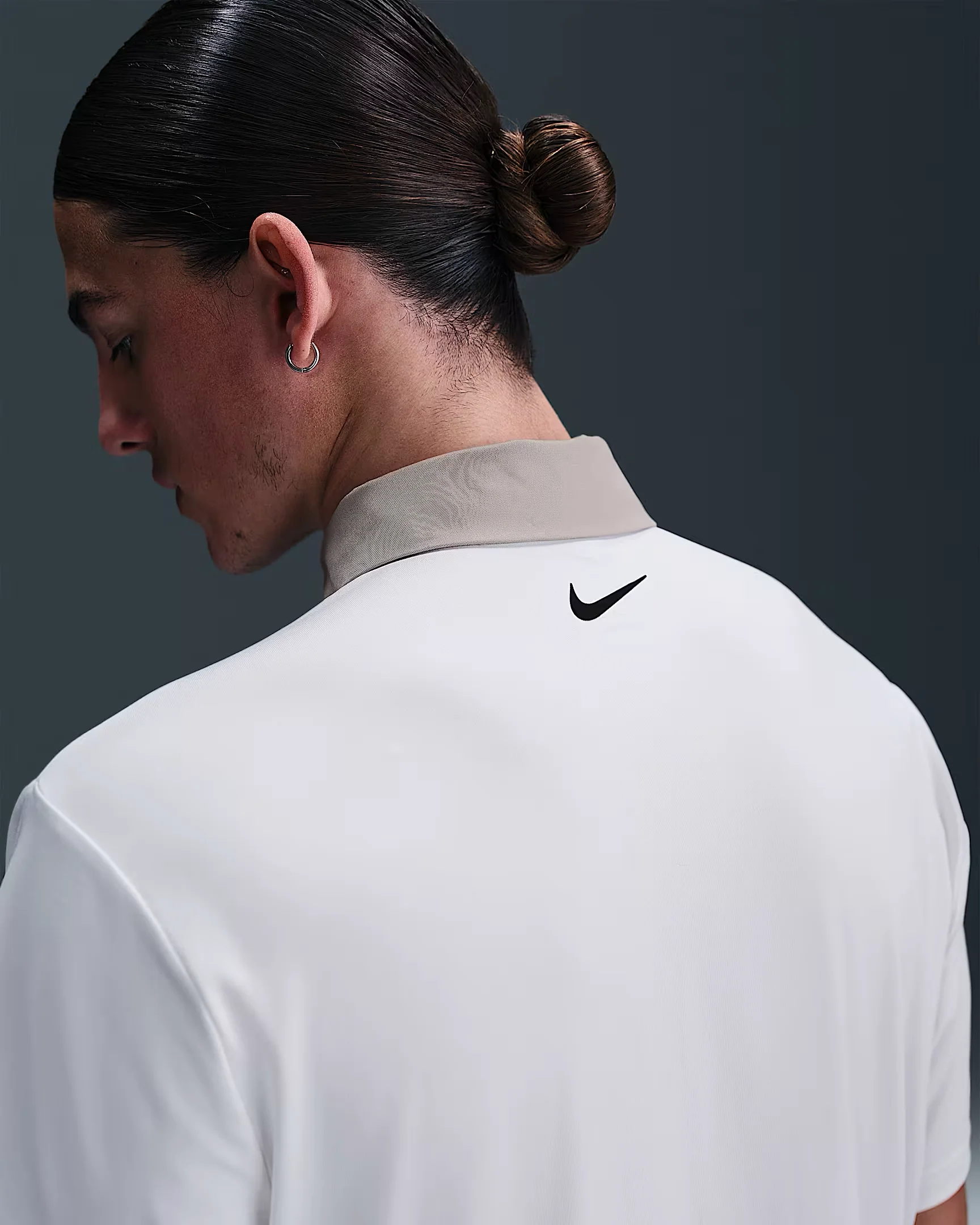 Nike Dri-FIT Tour Contrast Polo - White/College Grey - Image 5