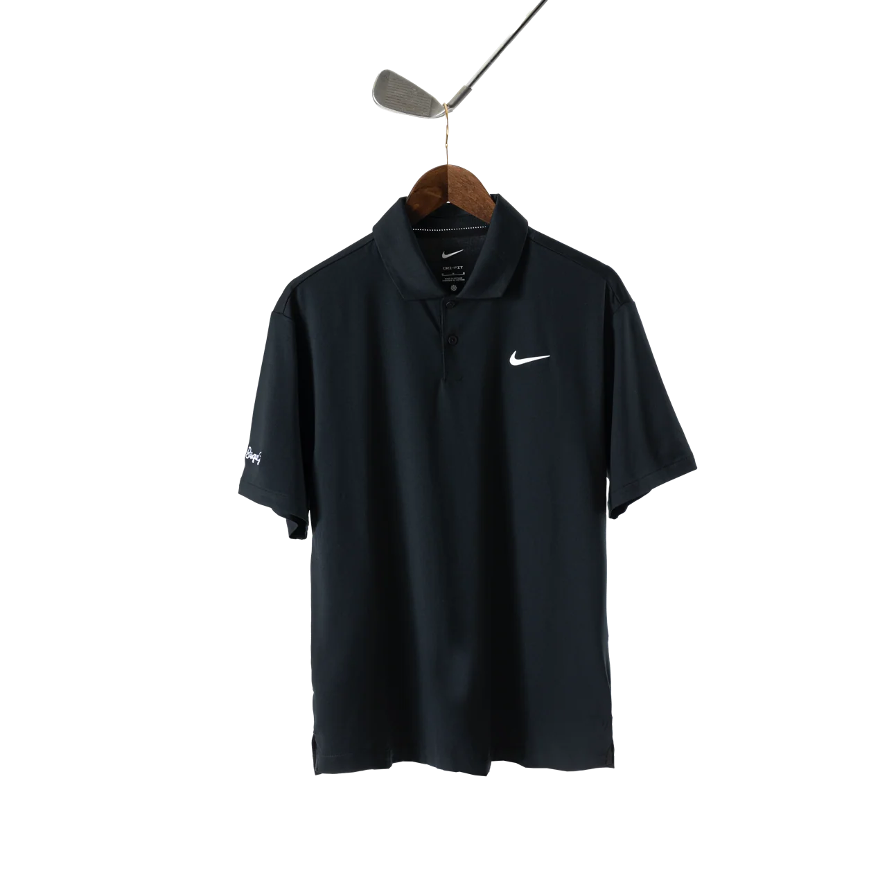 Nike x Bisque Dri-FIT Tour Men's Solid Golf Polo Black - Image 6