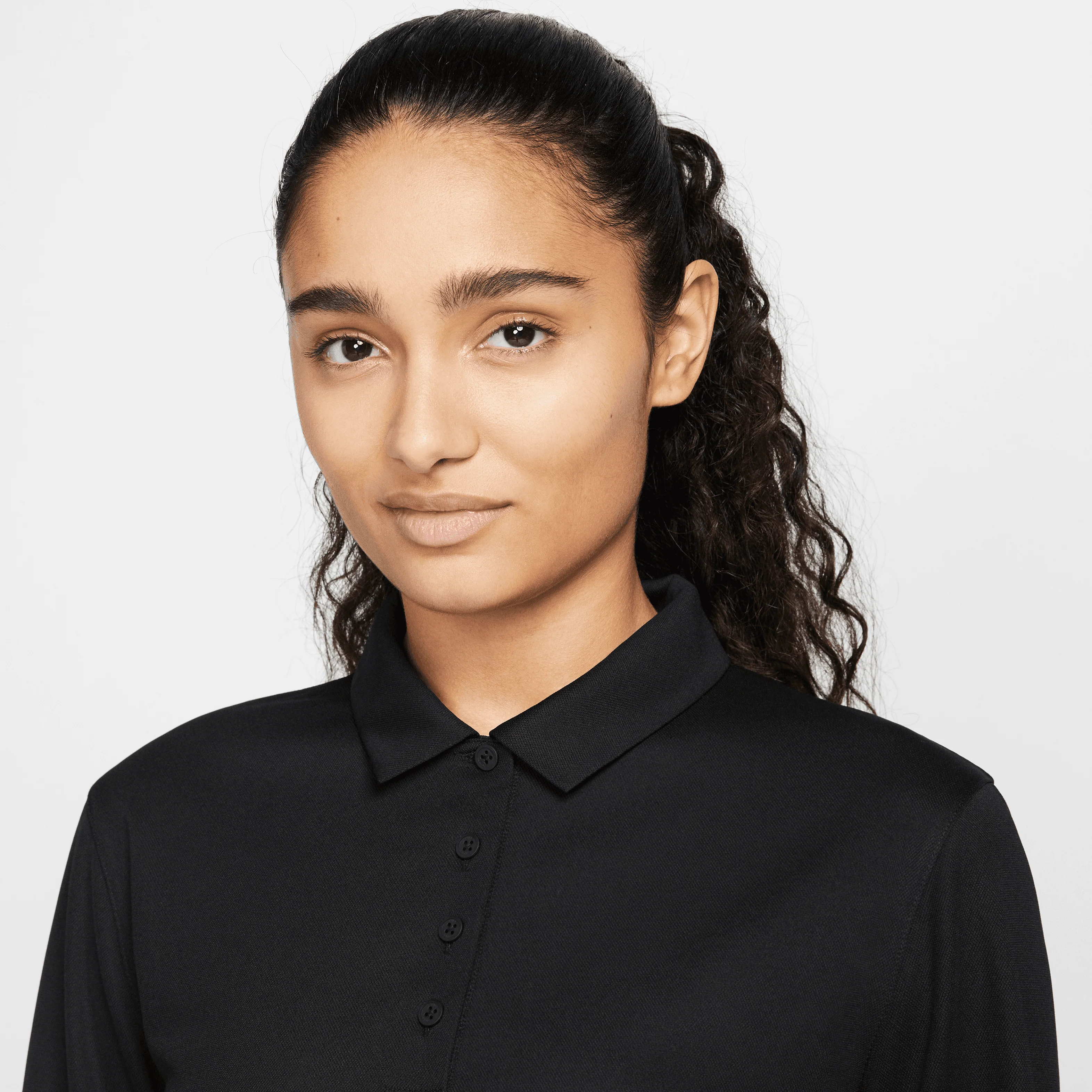 Nike Dri-FIT Victory Women's Long Sleeve Solid Golf Polo Black - Image 4
