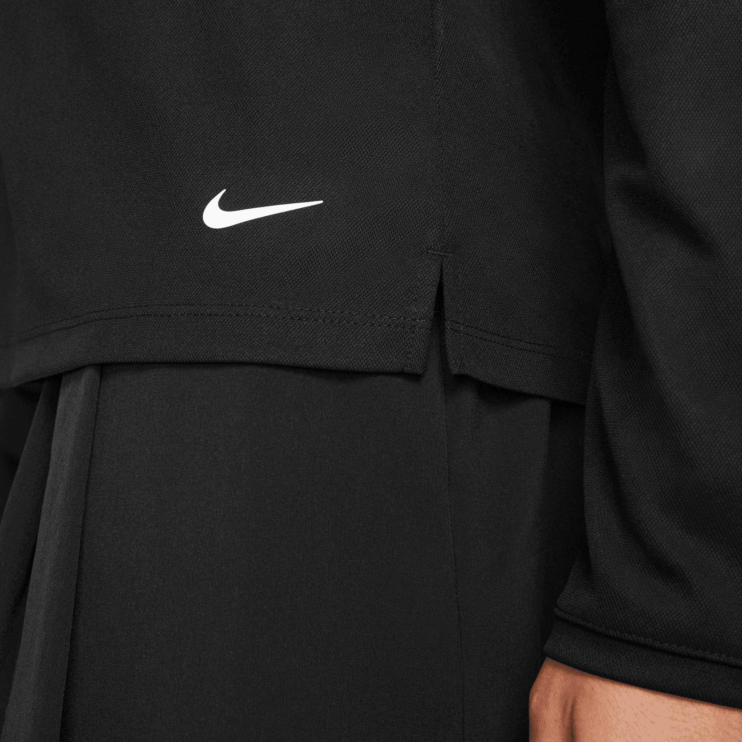 Nike Dri-FIT Victory Women's Long Sleeve Solid Golf Polo Black - Image 5