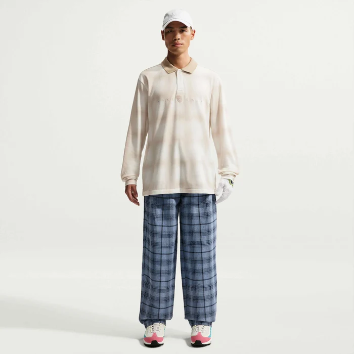 Nike Fairway Fresh Men's Dri-FIT Long-Sleeve Loose-Fit Golf Polo - Sail/Limestone - Image 2
