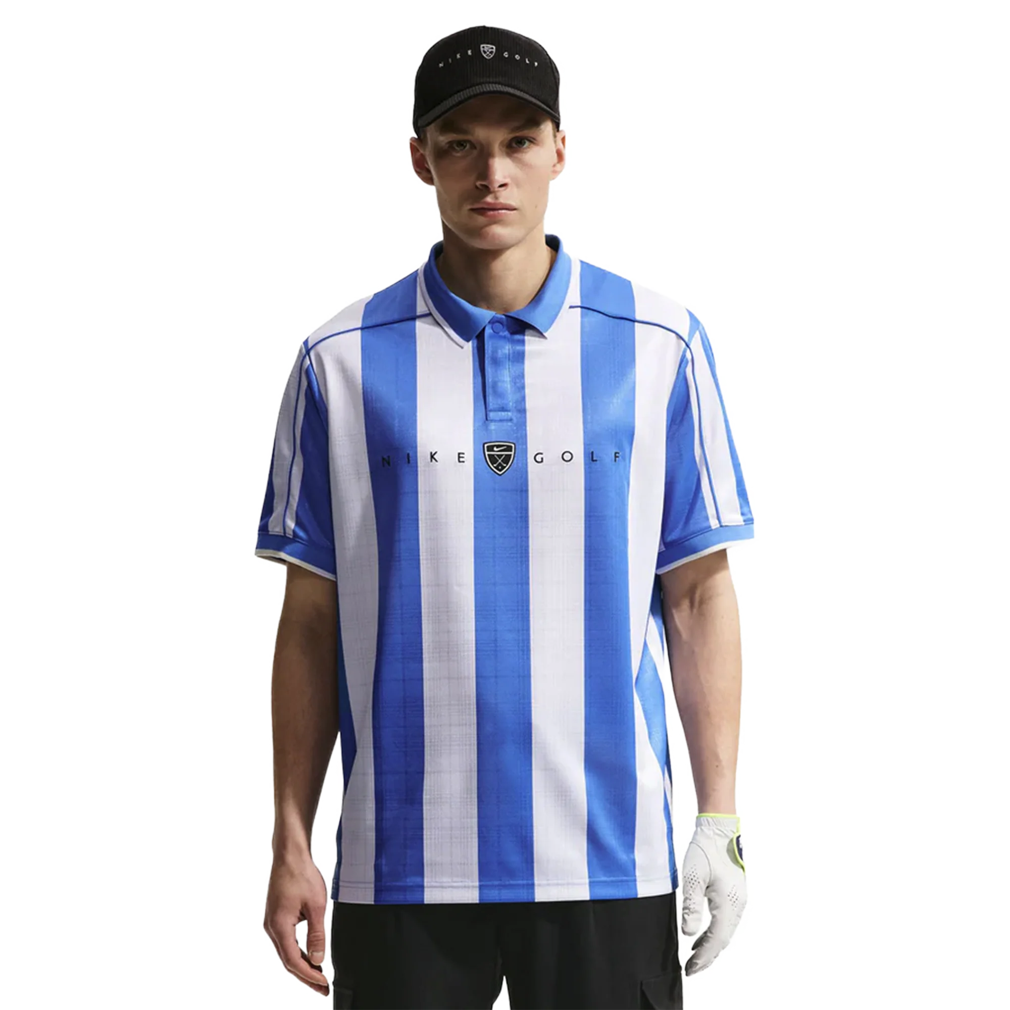 Nike Fairway Fresh Men's Dri-FIT Loose Short-Sleeve Golf Polo - Pacific Blue/White