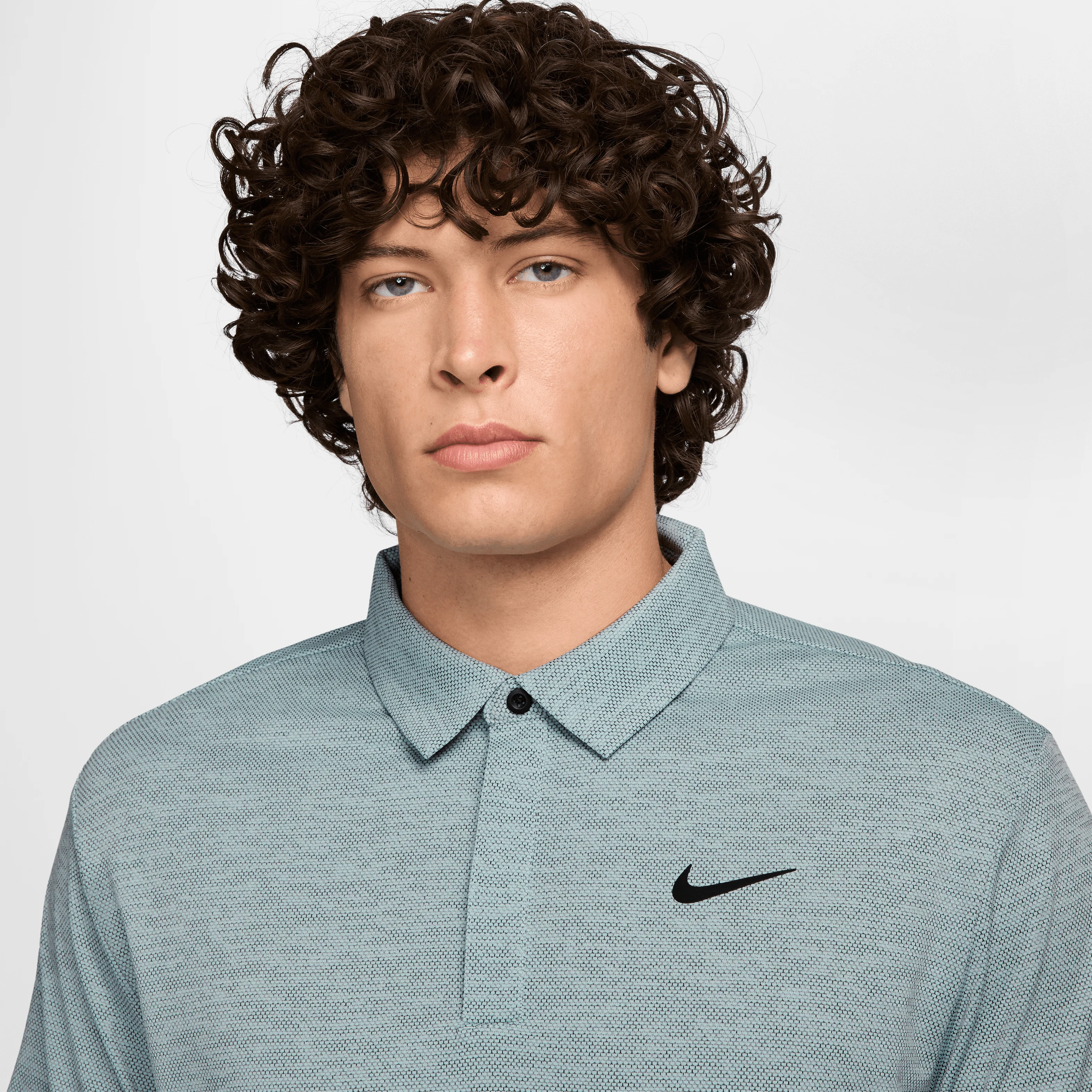Nike Golf Men's Dri-FIT Jacquard Golf Polo - Ocean Cube - Image 4