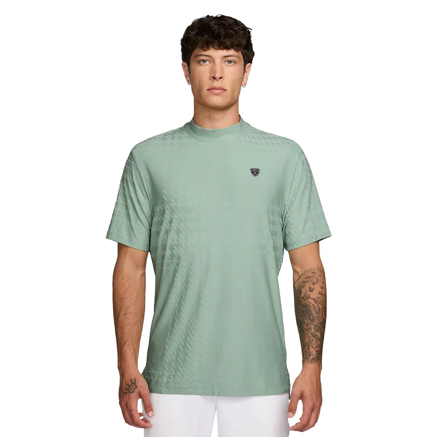 Nike Men's Dri-FIT Tartan Golf Top - Steam/Green - Image 3