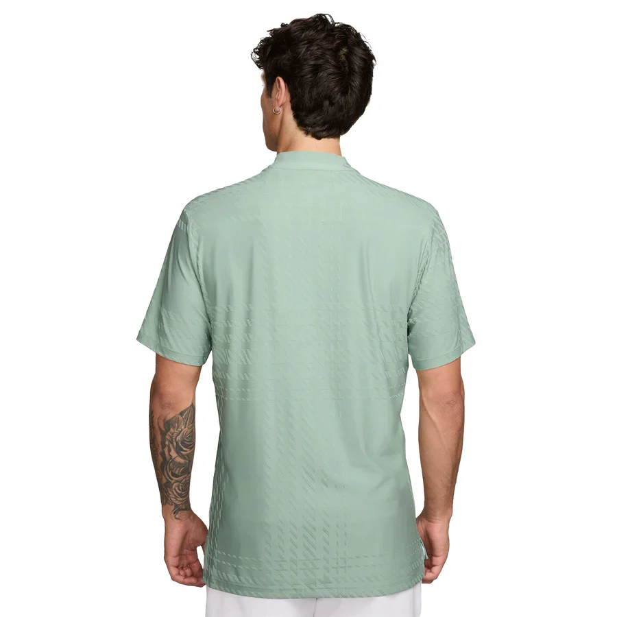 Nike Men's Dri-FIT Tartan Golf Top - Steam/Green - Image 4