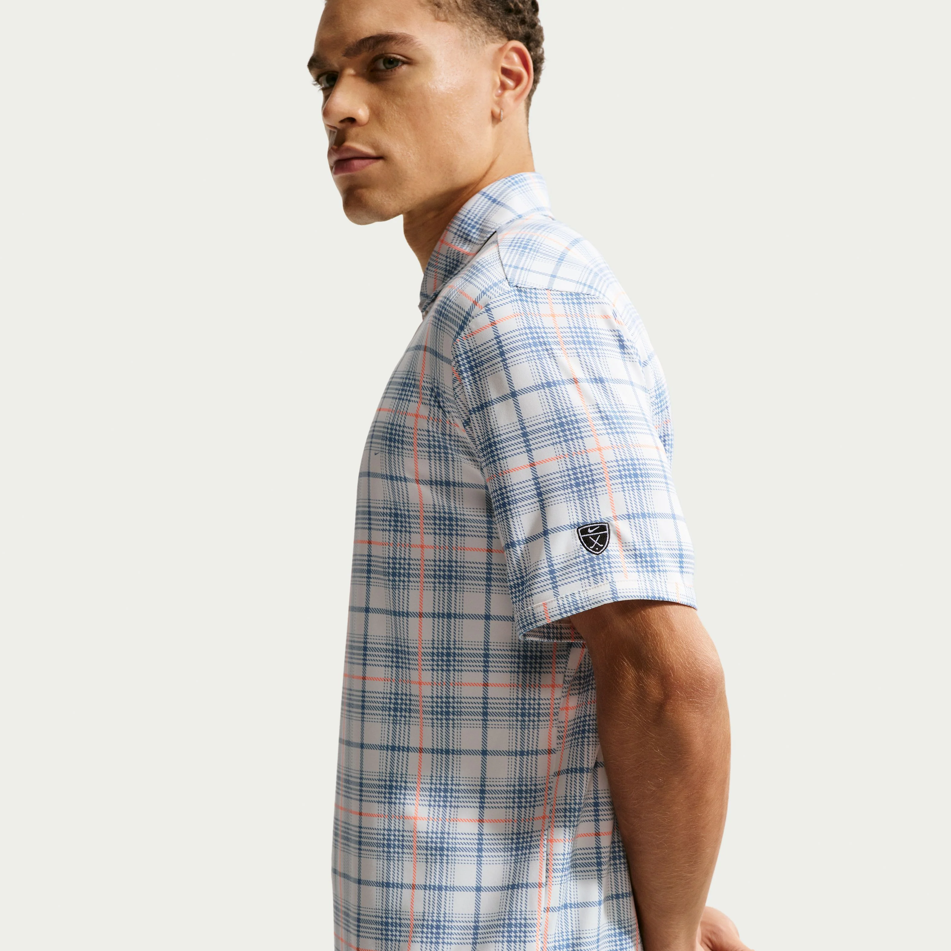 Nike Par Tartan Polo - Sail - Image 2