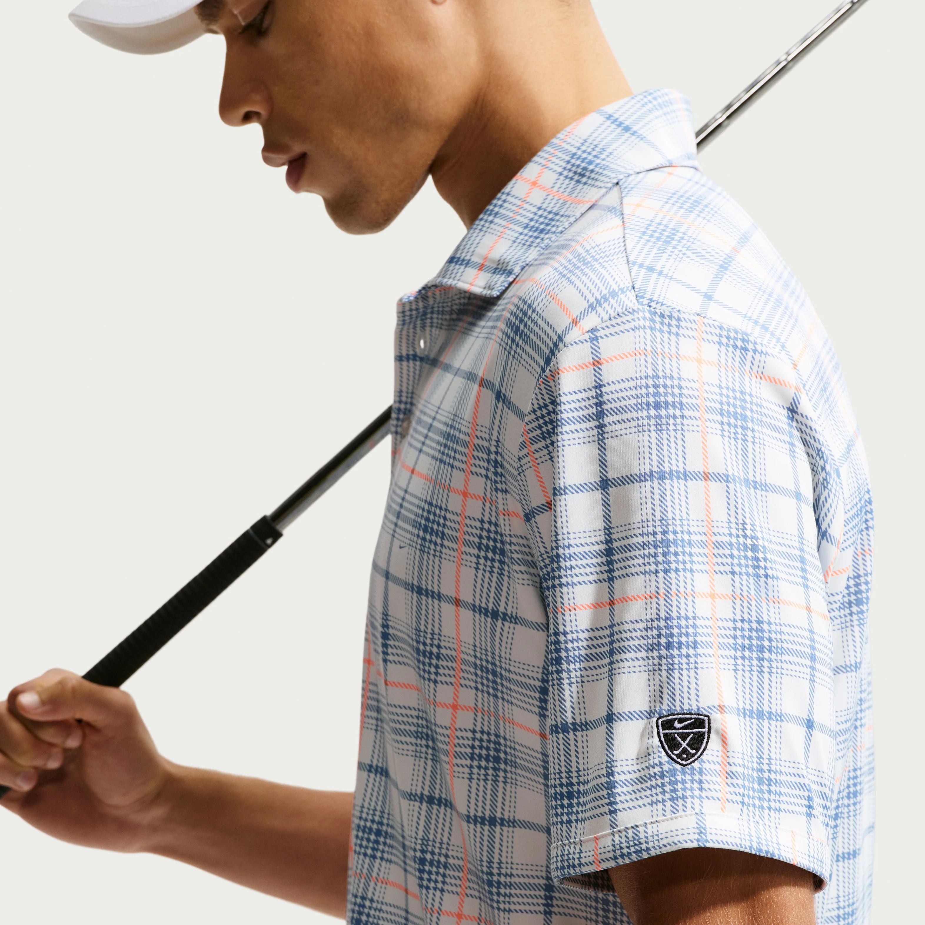 Nike Par Tartan Polo - Sail - Image 5