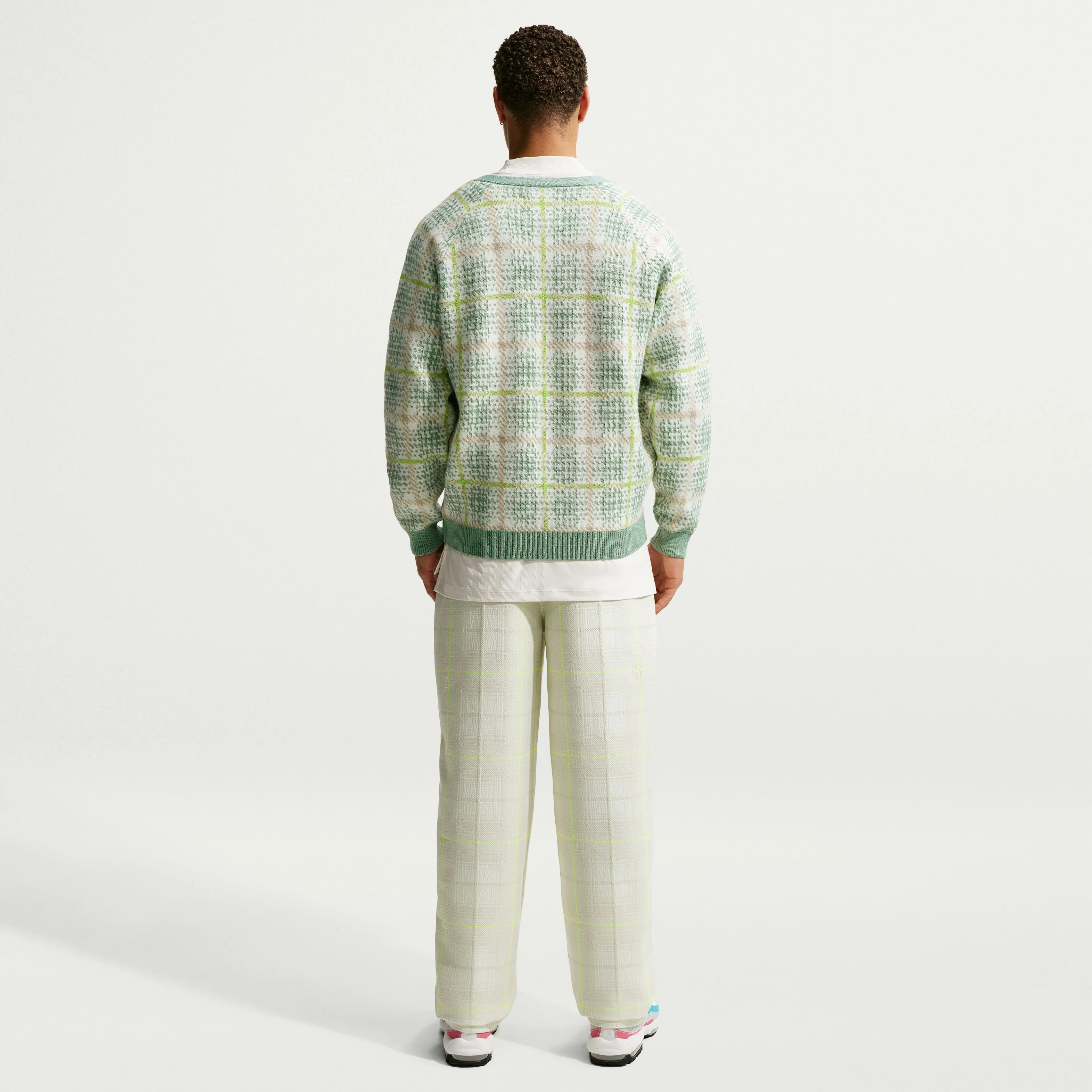 Nike Golf Tartan Cardigan - Green - Image 3