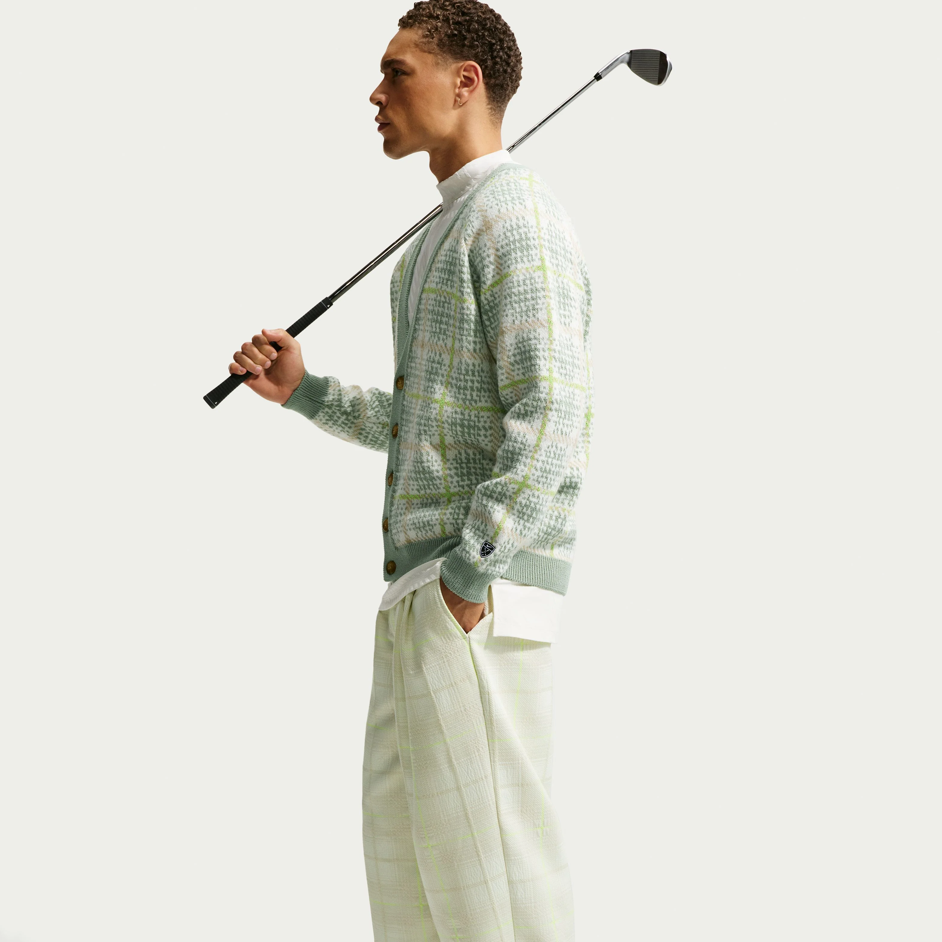Nike Golf Tartan Pant - Sail - Image 5