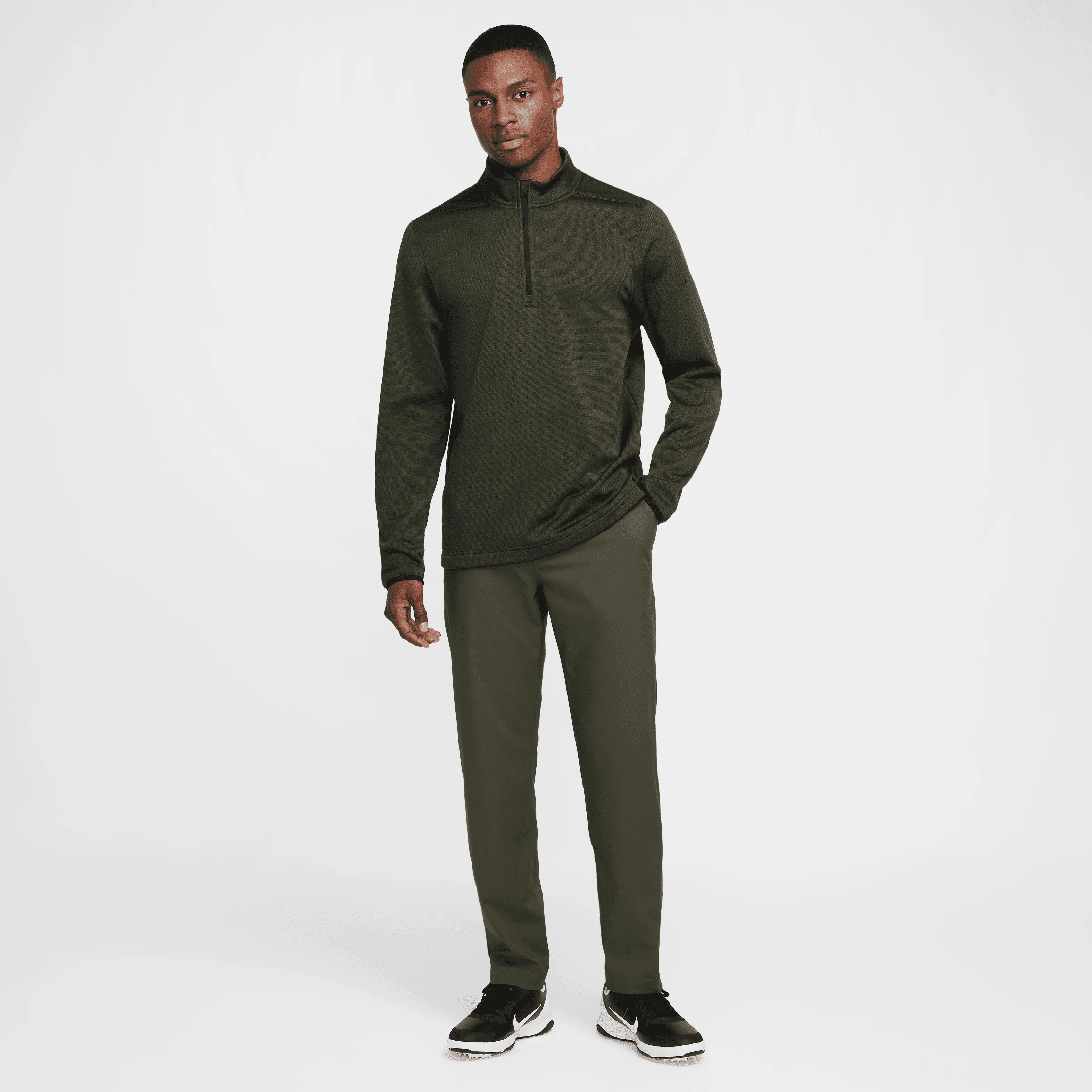 Nike Therma-FIT Victory Men's 1/4-Zip Golf Top - Khaki - Image 5