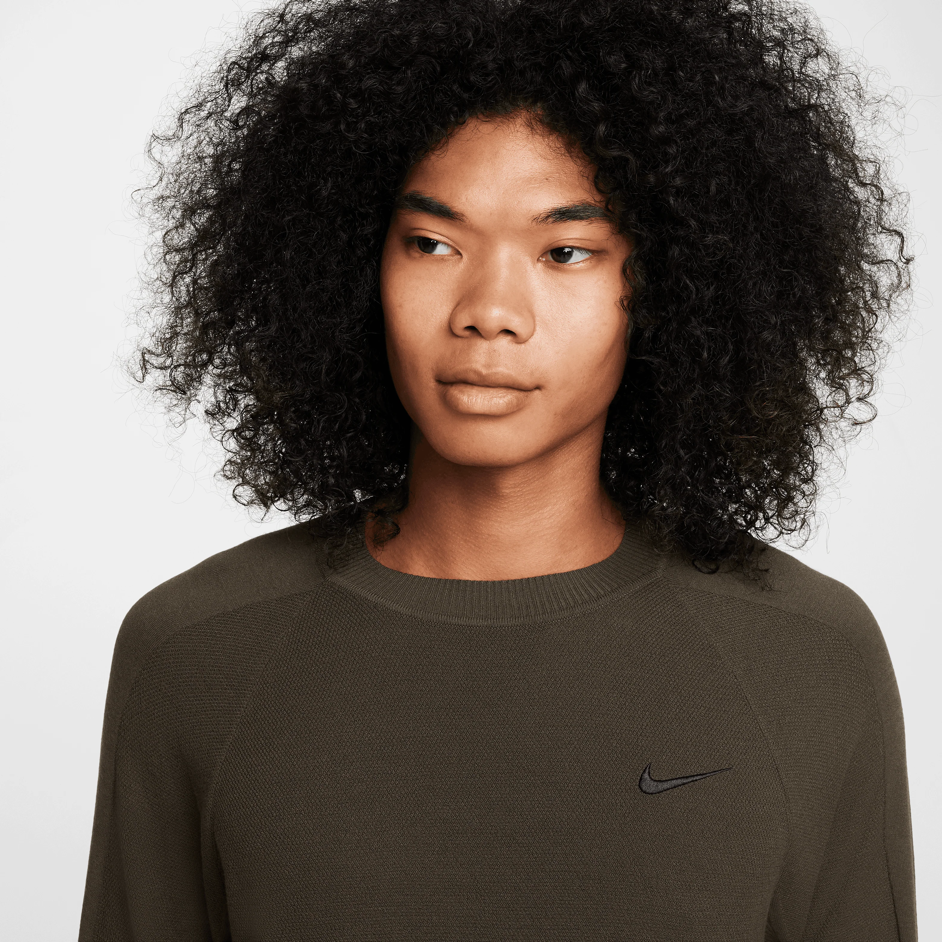 Nike Tour Men's Golf Jumper Cargo Khaki/Black - Image 2