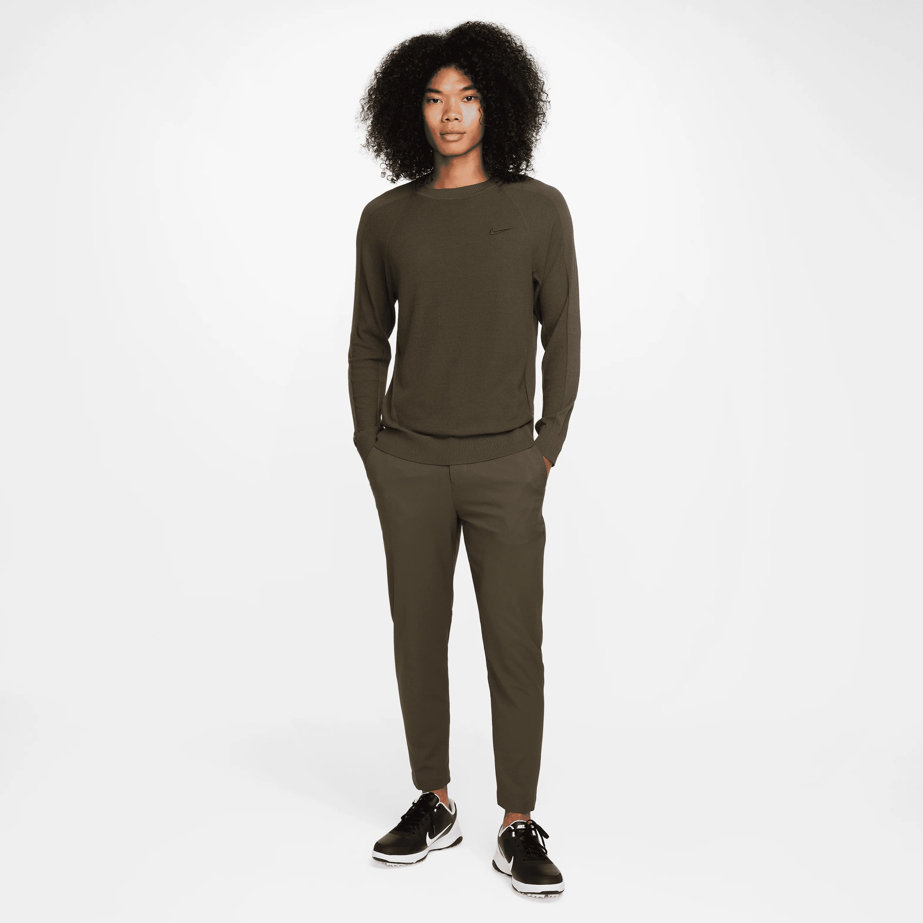 Nike Tour Men's Golf Jumper Cargo Khaki/Black - Image 5