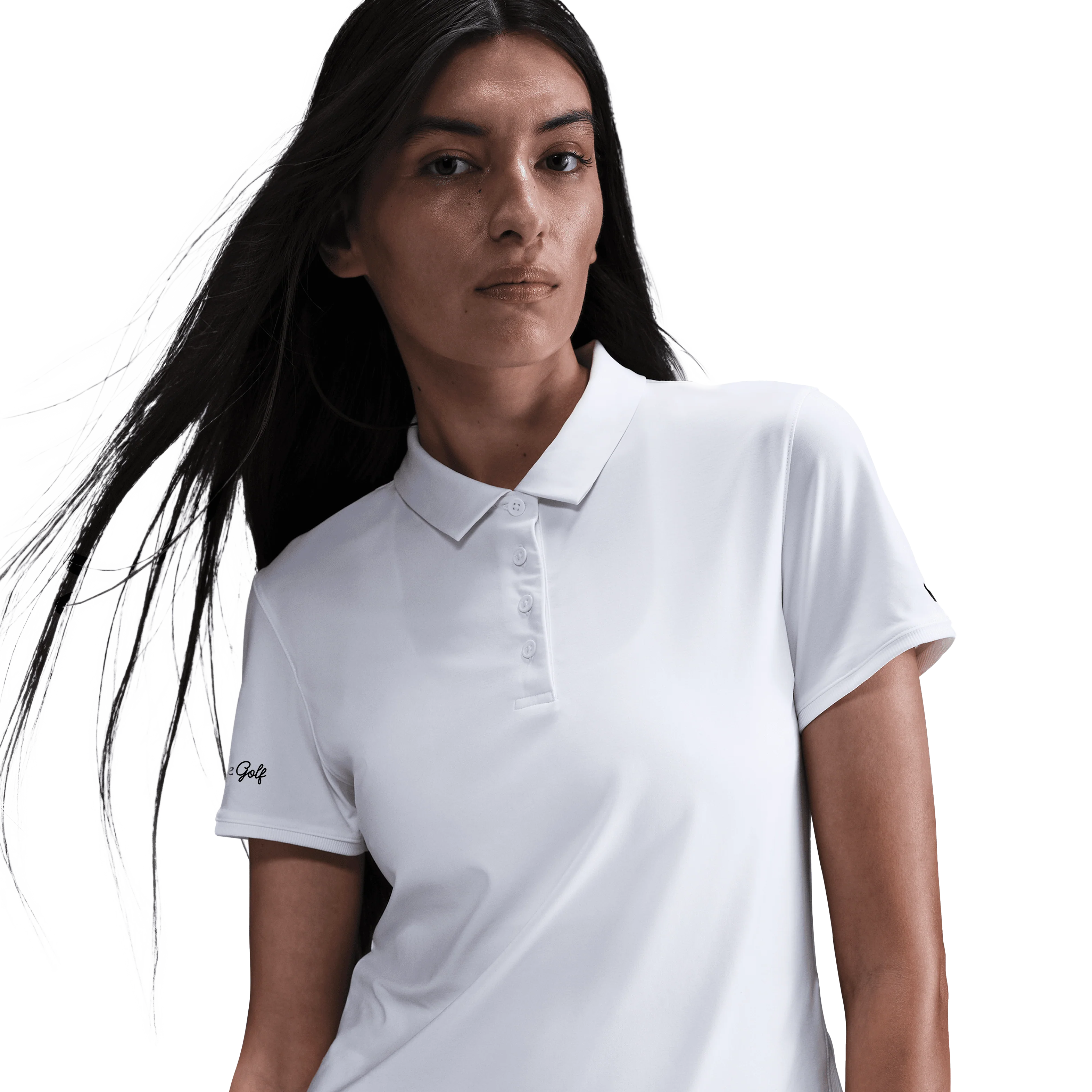 Nike with Bisque Victory Women's Dri-FIT Short-Sleeve Golf Polo - White