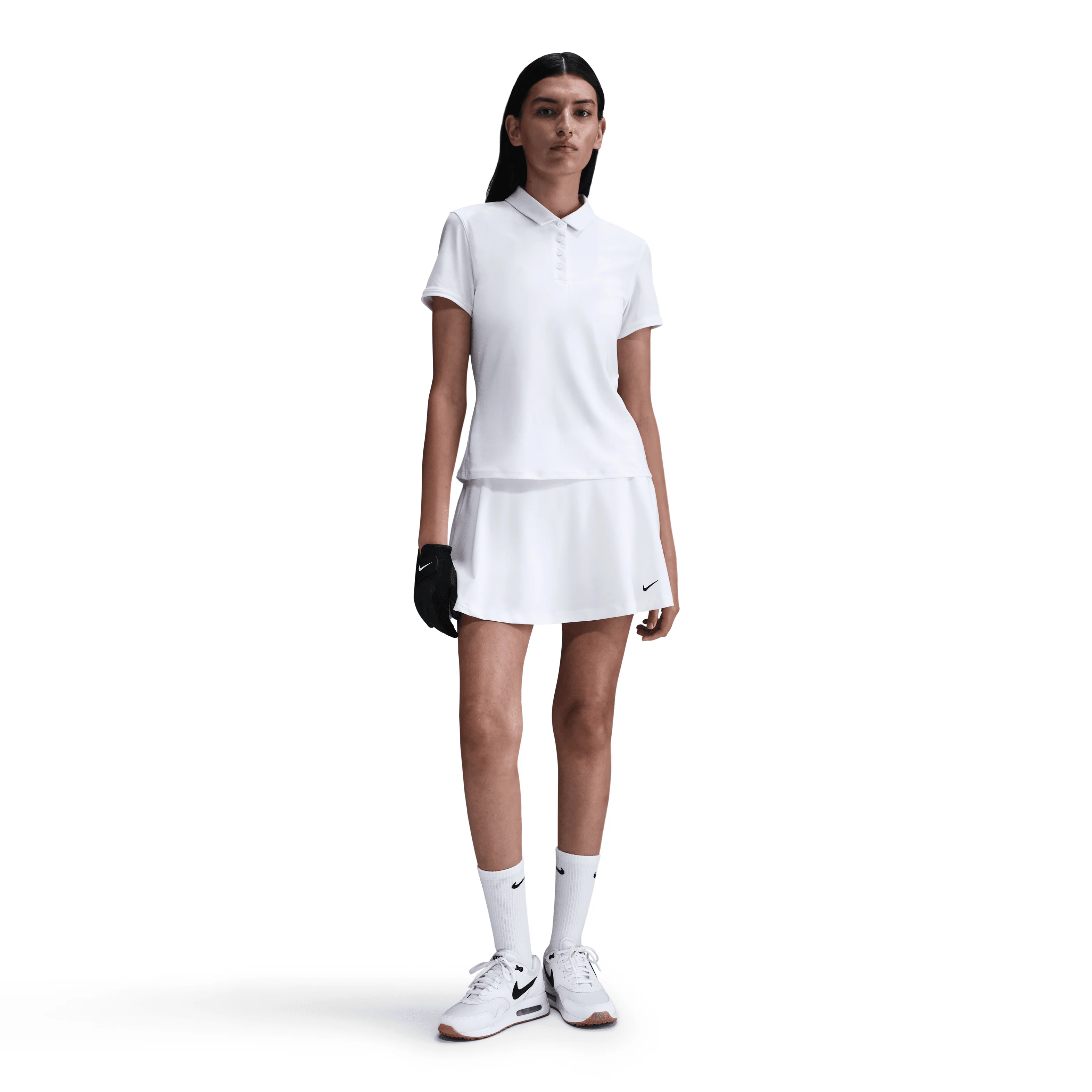 Nike with Bisque Victory Women's Dri-FIT Short-Sleeve Golf Polo - White - Image 3