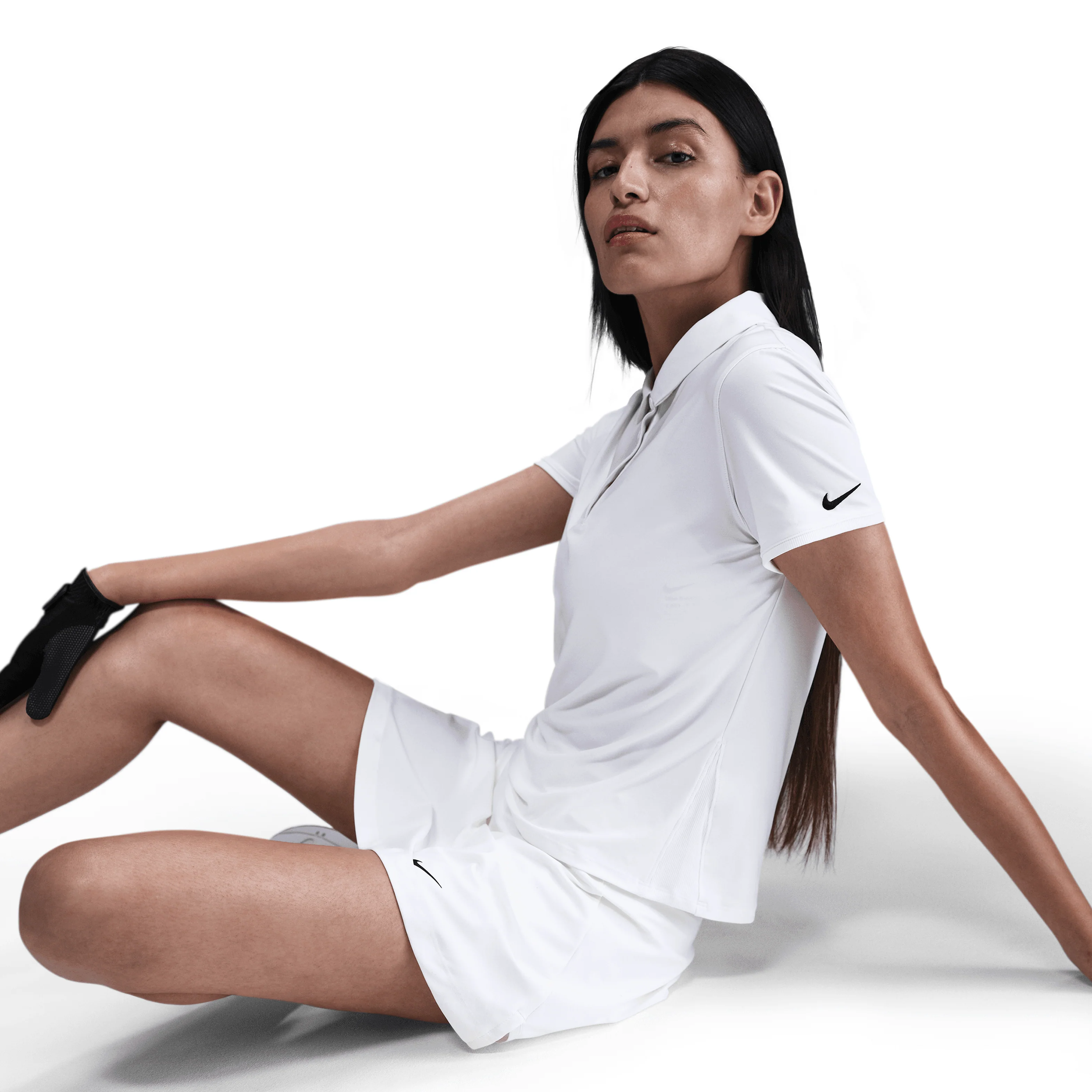 Nike with Bisque Victory Women's Dri-FIT Short-Sleeve Golf Polo - White - Image 6