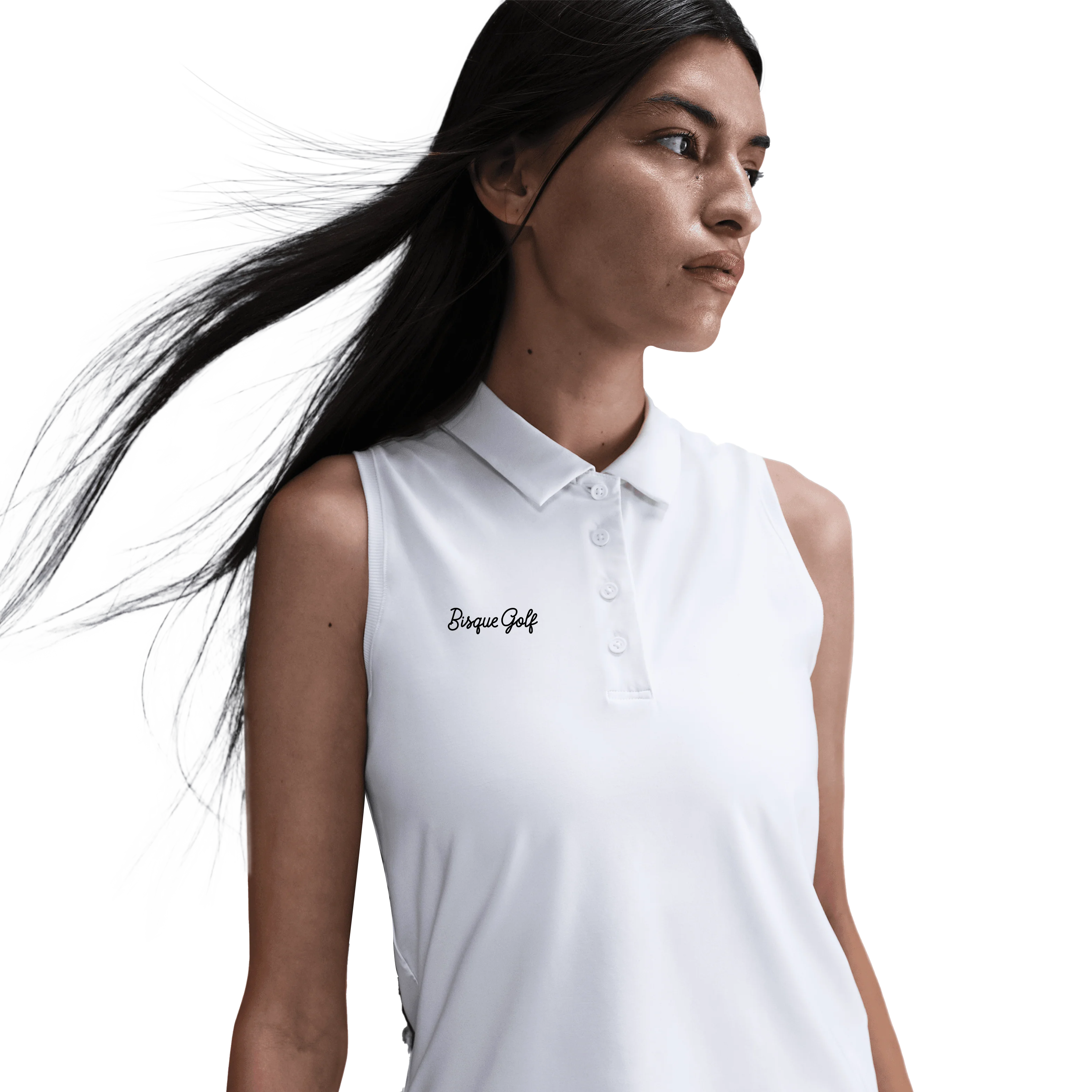 Nike with Bisque Victory Women's Dri-FIT Sleeveless Polo - White