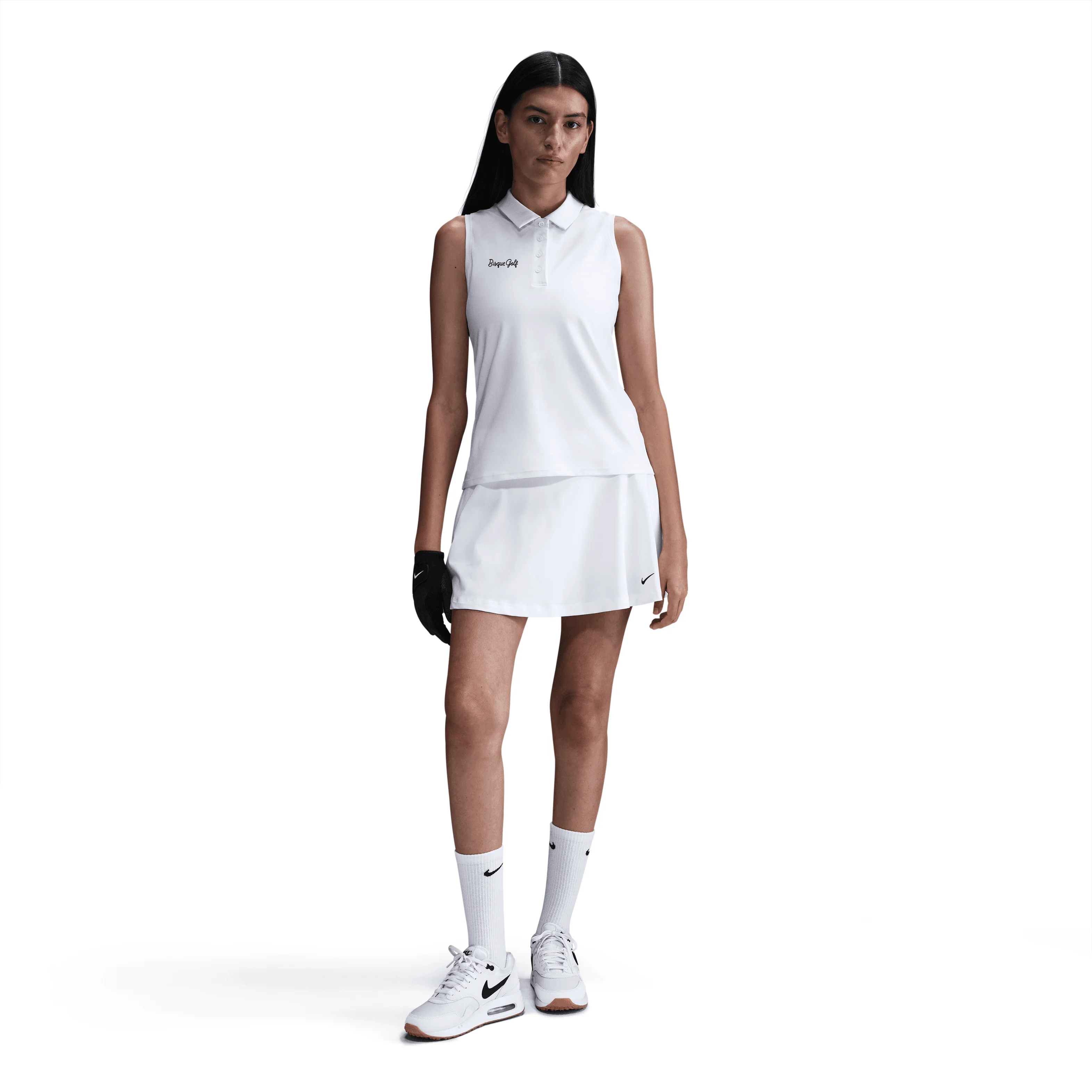 Nike with Bisque Victory Women's Dri-FIT Sleeveless Polo - White - Image 6