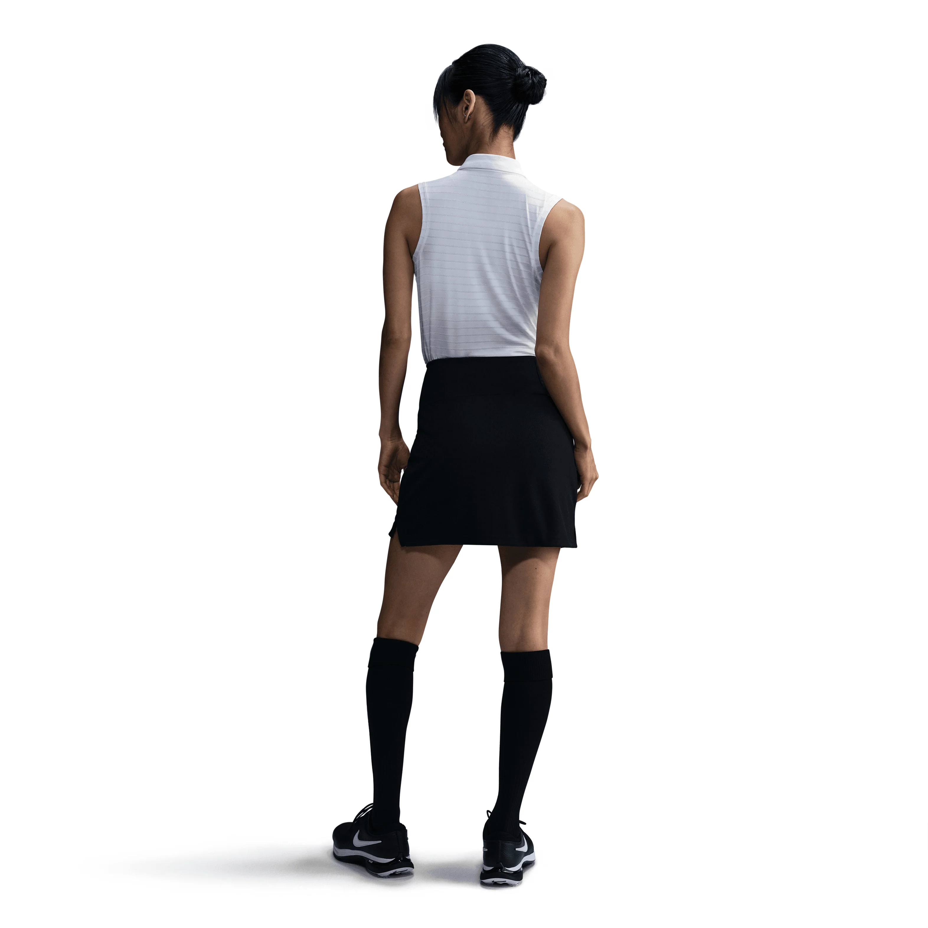 Nike with Bisque Victory Women's Dri-FIT Sleeveless Striped Golf Polo - White - Image 4