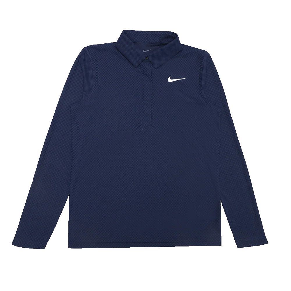 Nike Womens Dri-FIT ADV Tour Longsleeve Polo Navy - Image 3