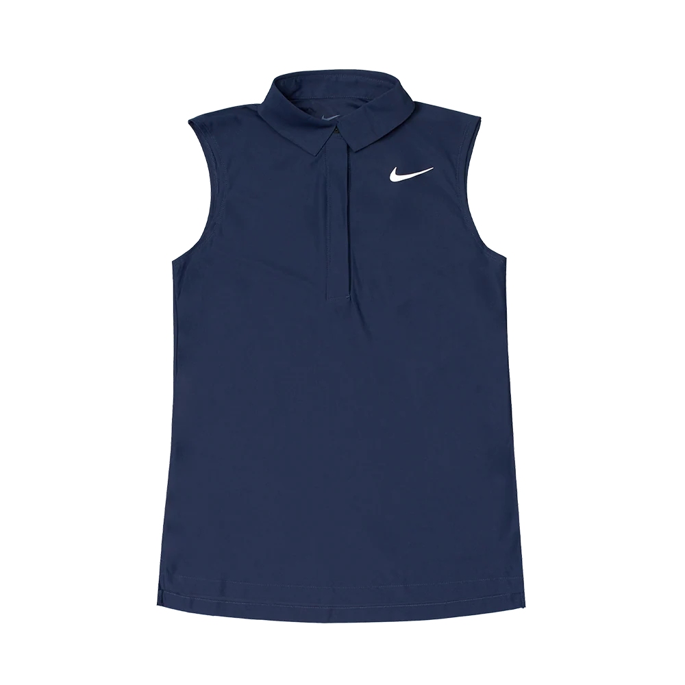 Nike Womens Dri-FIT ADV Tour Polo Sleeveless Navy - Image 3