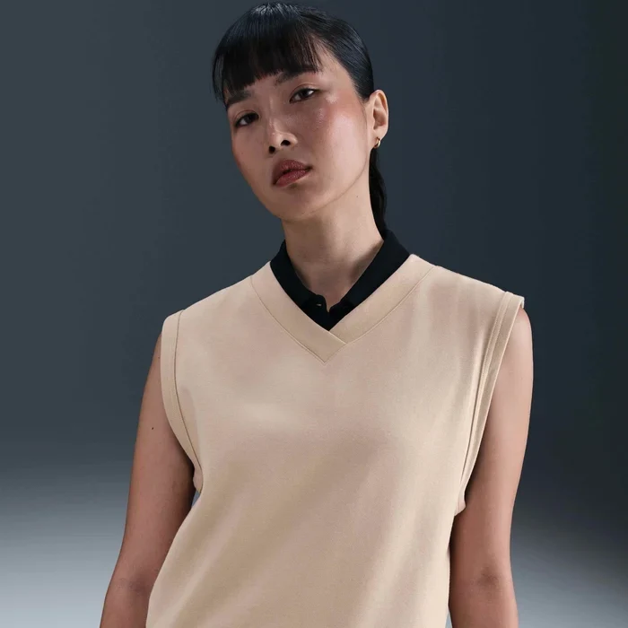 Nike Women's V-Neck Golf Vest - Sand - Image 2